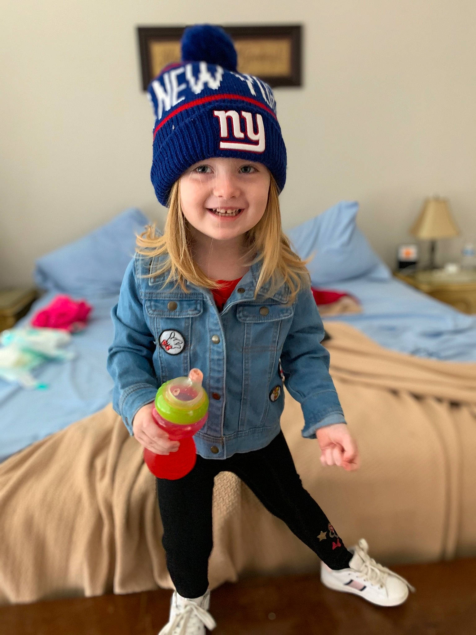 Alyson joined the competition — help win amazing prizes! baseball_cap, beanie, bonnet, cap, child, clothing, cool, costume, fashion_accessory, hat, headgear, headwear, joy, knit_cap, outerwear, party_supply, person, play, sleeve, t_shirt