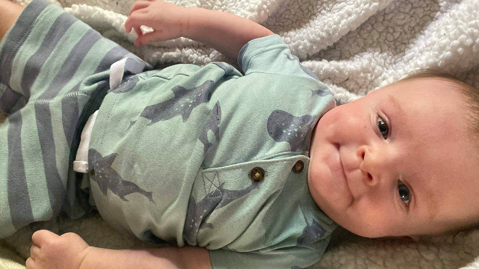 Tyler is registered to the contest to win money with this photo: baby, baby_products, baby_toddler_clothing, cheek, child, comfort, finger, grass, hand, human_leg, linens, mammal, pattern, person, product, skin, sleeve, thigh, toddler, tree