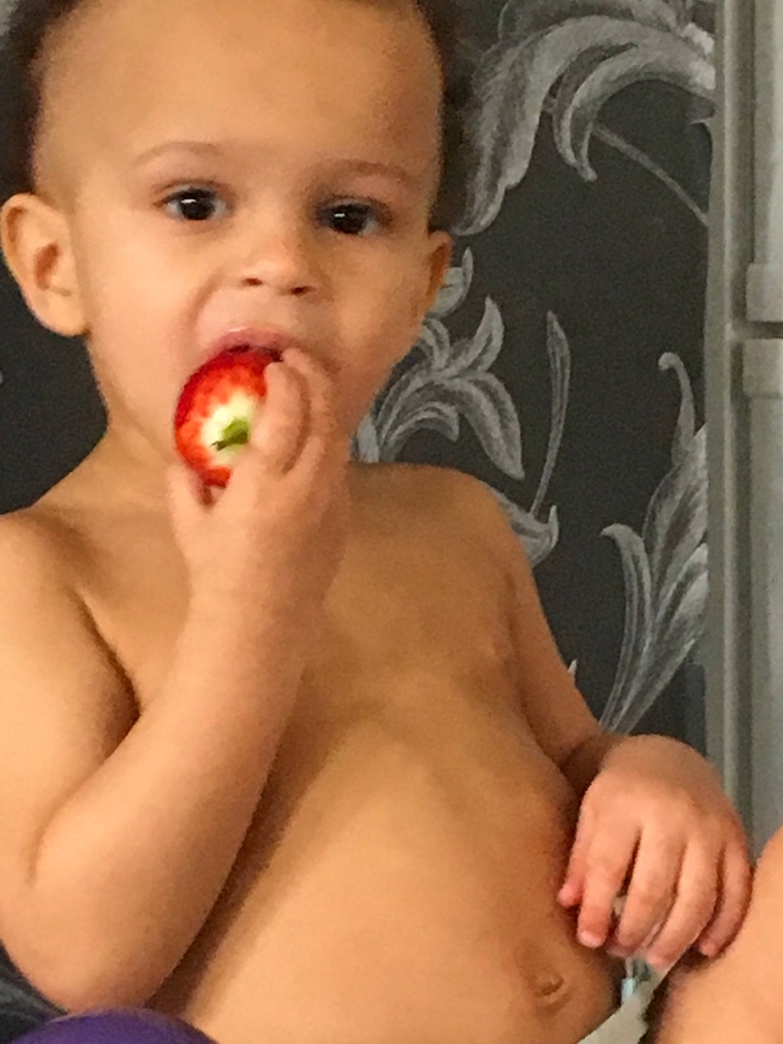 Ryan is registered to the contest to win money with this photo: barechestedness, boy, child, finger, mouth, muscle, person