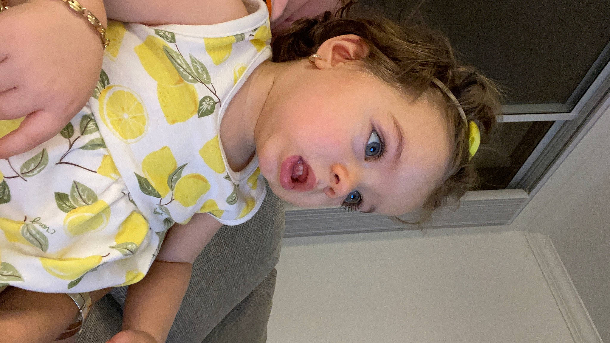 Agustina joined the competition — help win amazing prizes! baby, baby_toddler_clothing, cheek, child, dress, eyelash, fun, happy, house, iris, lip, nose, pattern, person, plant, portrait_photography, sitting, skin, sleeve, toddler