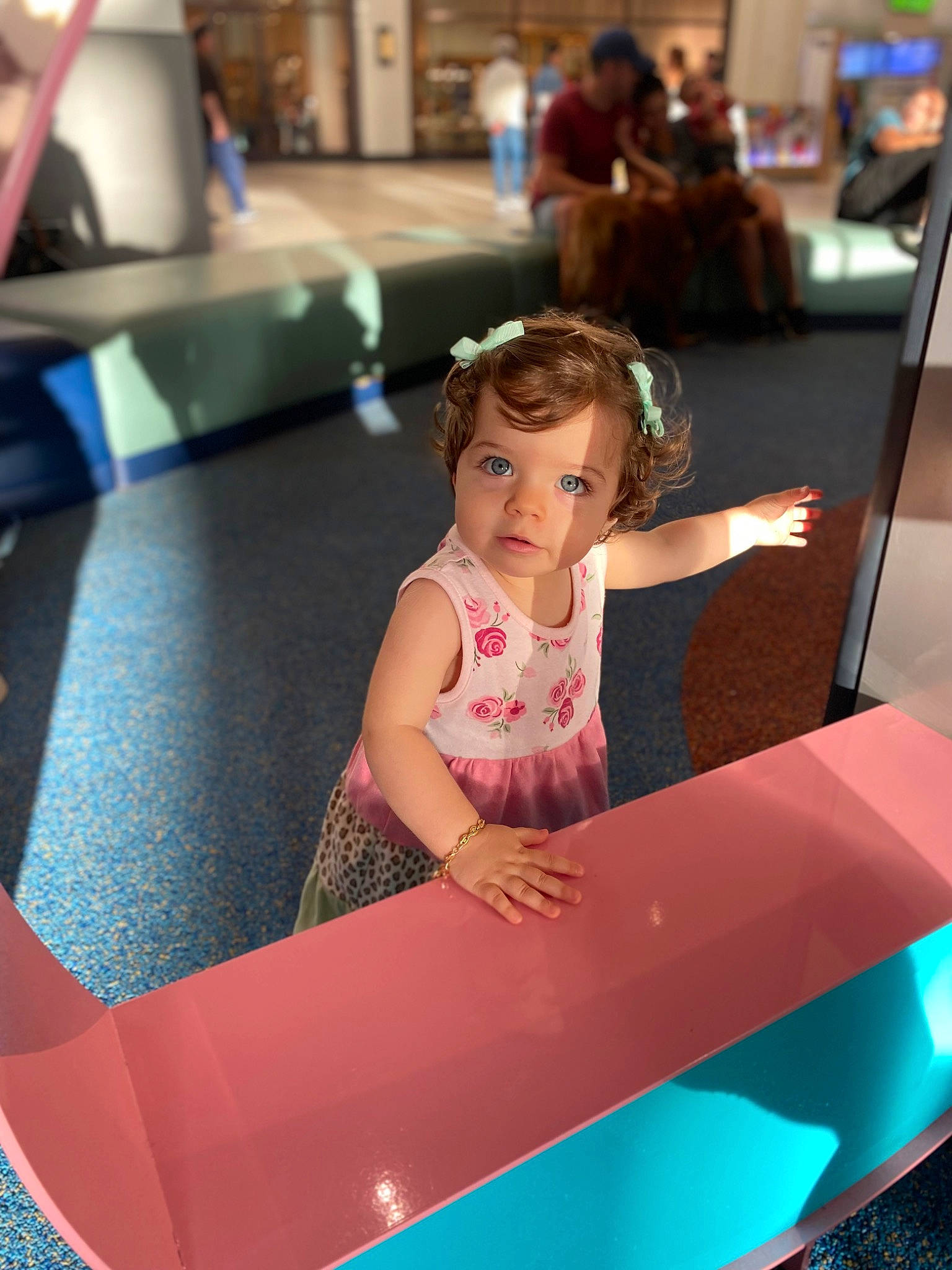 Agustina joined the competition — help win amazing prizes! automotive_design, automotive_exterior, bumper, child, event, flooring, fun, human_leg, leisure, luxury_vehicle, magenta, motor_vehicle, person, play, recreation, room, sitting, thigh, toddler, vehicle