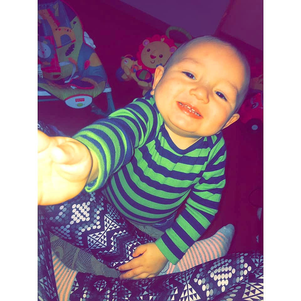 Keyonte joined the competition — help win amazing prizes! baby, beauty, cheek, child, cool, eye, face, facial_expression, fun, happy, head, joy, laugh, person, play, sitting, sky, smile, snapshot, t_shirt