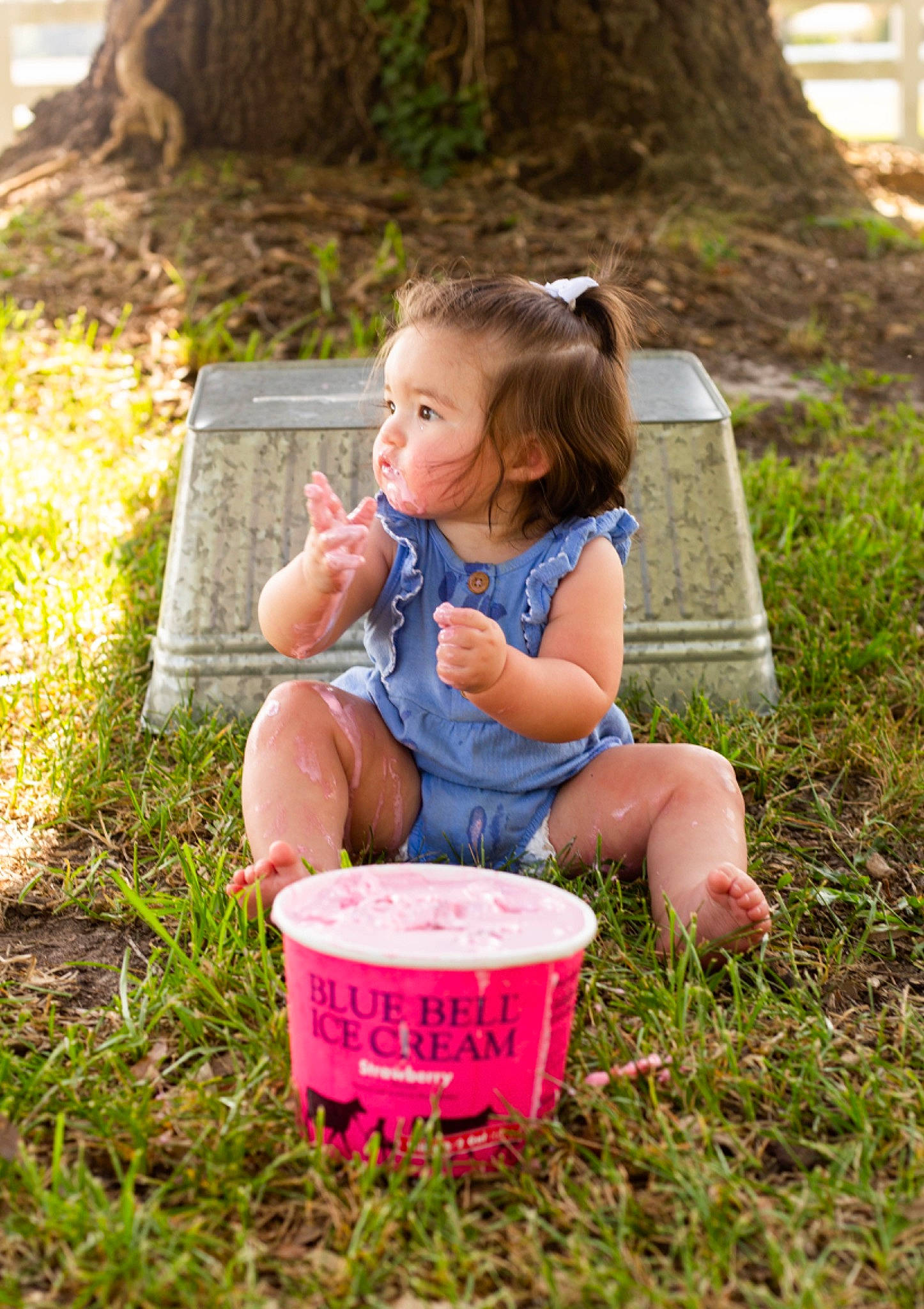 Brinley joined the competition — help win amazing prizes! baby_toddler_clothing, child, dress, event, face, fun, garden, grass, happy, lawn, leisure, people_in_nature, person, plant, recreation, shorts, summer, sunlight, t_shirt, toddler