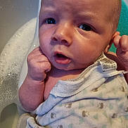 Ares joined the competition — help win amazing prizes! baby, bathing, bathtub, bed, bodypart, crib, face, finger, furniture, hand, happy, head, infantbed, mouth, newborn, person, photography, portrait, towel, tub