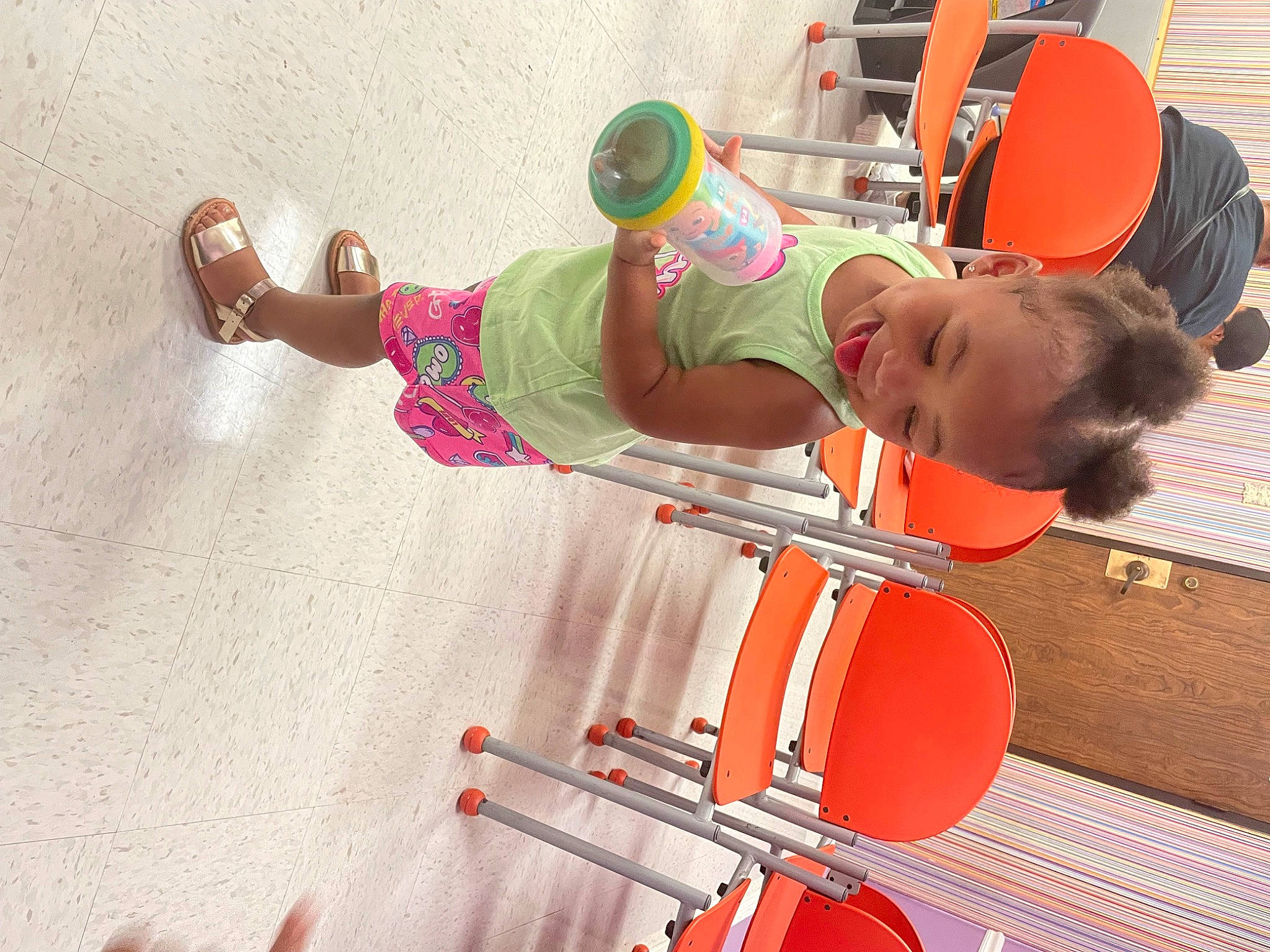 Nevaeh is registered to the contest to win money with this photo: baby, balance, child, elbow, fun, hat, helmet, knee, leisure, person, physical_fitness, recreation, thigh, toddler, wrist