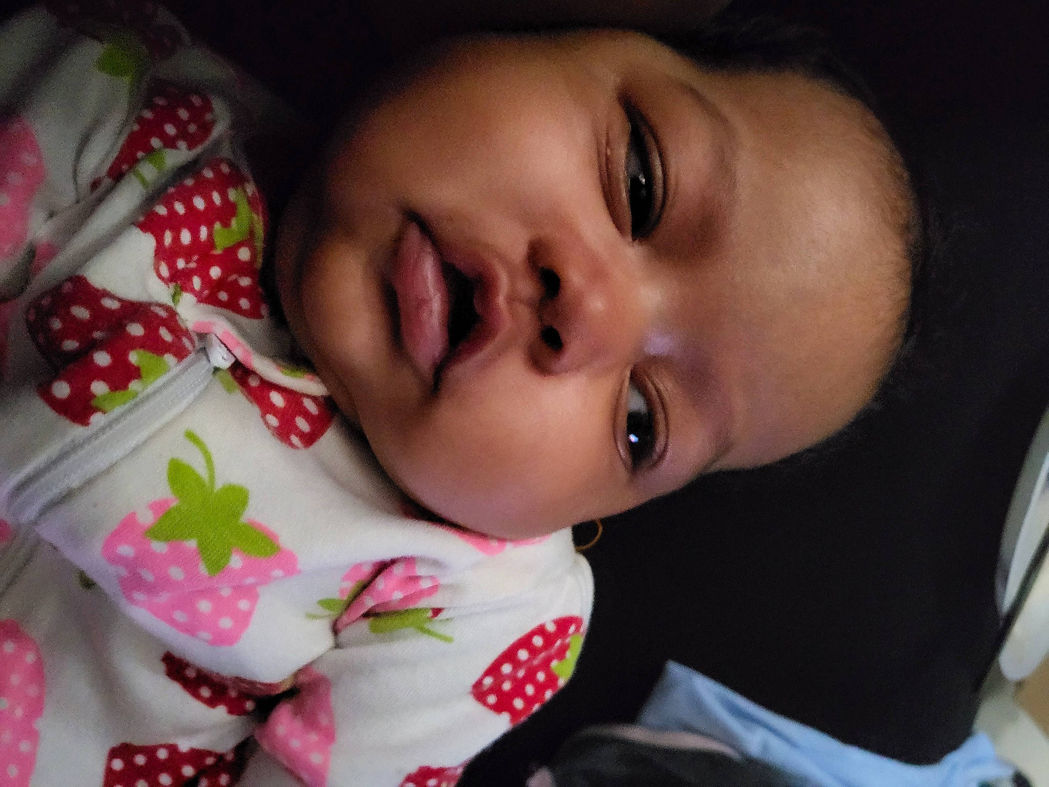 Angelina is registered to the contest to win money with this photo: baby, cheek, dress, eye, eyebrow, eyelash, face, facial_expression, finger, hand, happy, human_body, lip, mouth, neck, nose, organ, person, skin, smile