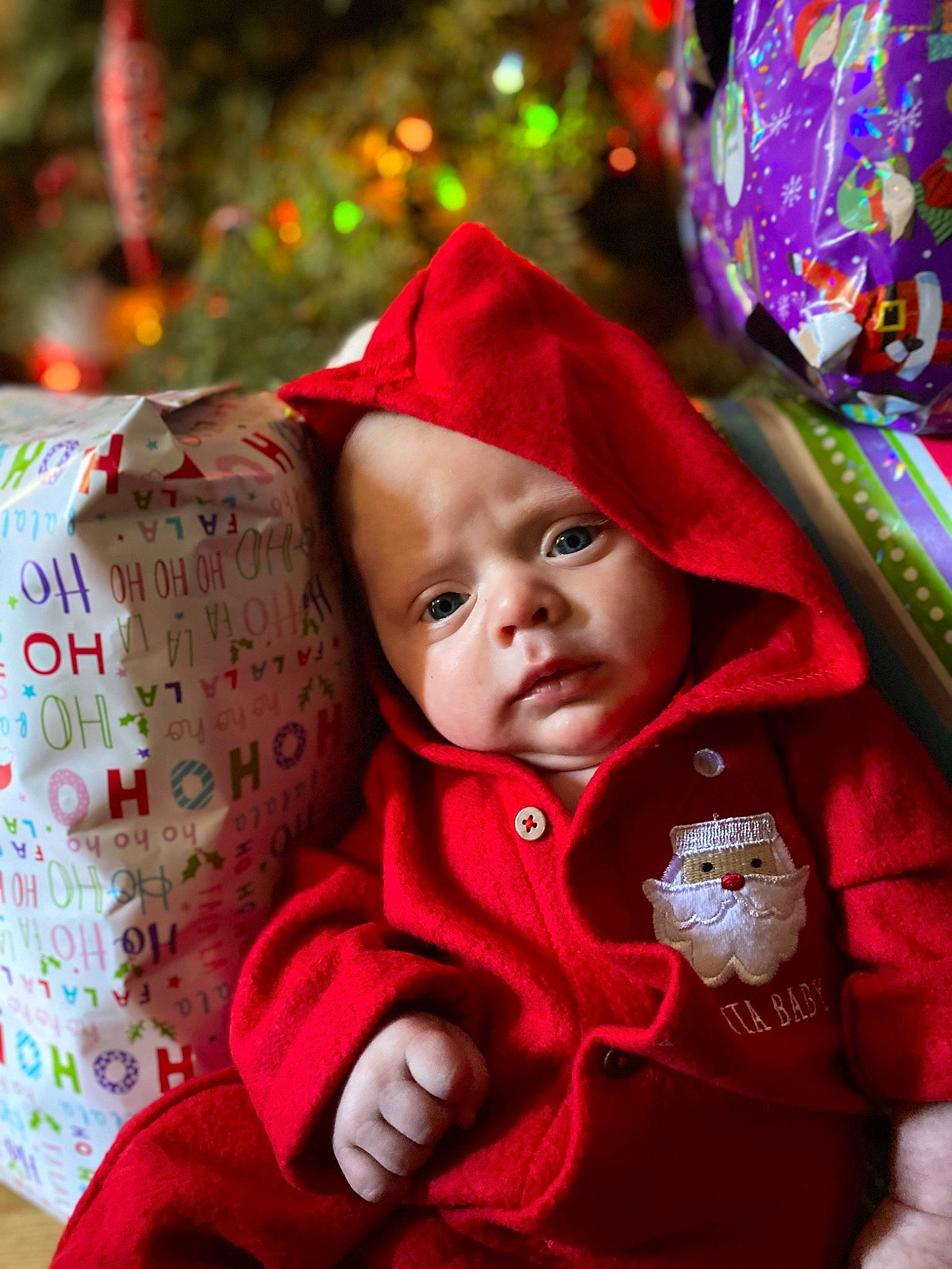 Jimmy joined the competition — help win amazing prizes! baby, baby_toddler_clothing, cheek, child, christmas, christmas_decoration, christmas_ornament, christmas_tree, event, facial_expression, fun, happy, head, headwear, holiday, magenta, person, pink, sleeve, toddler