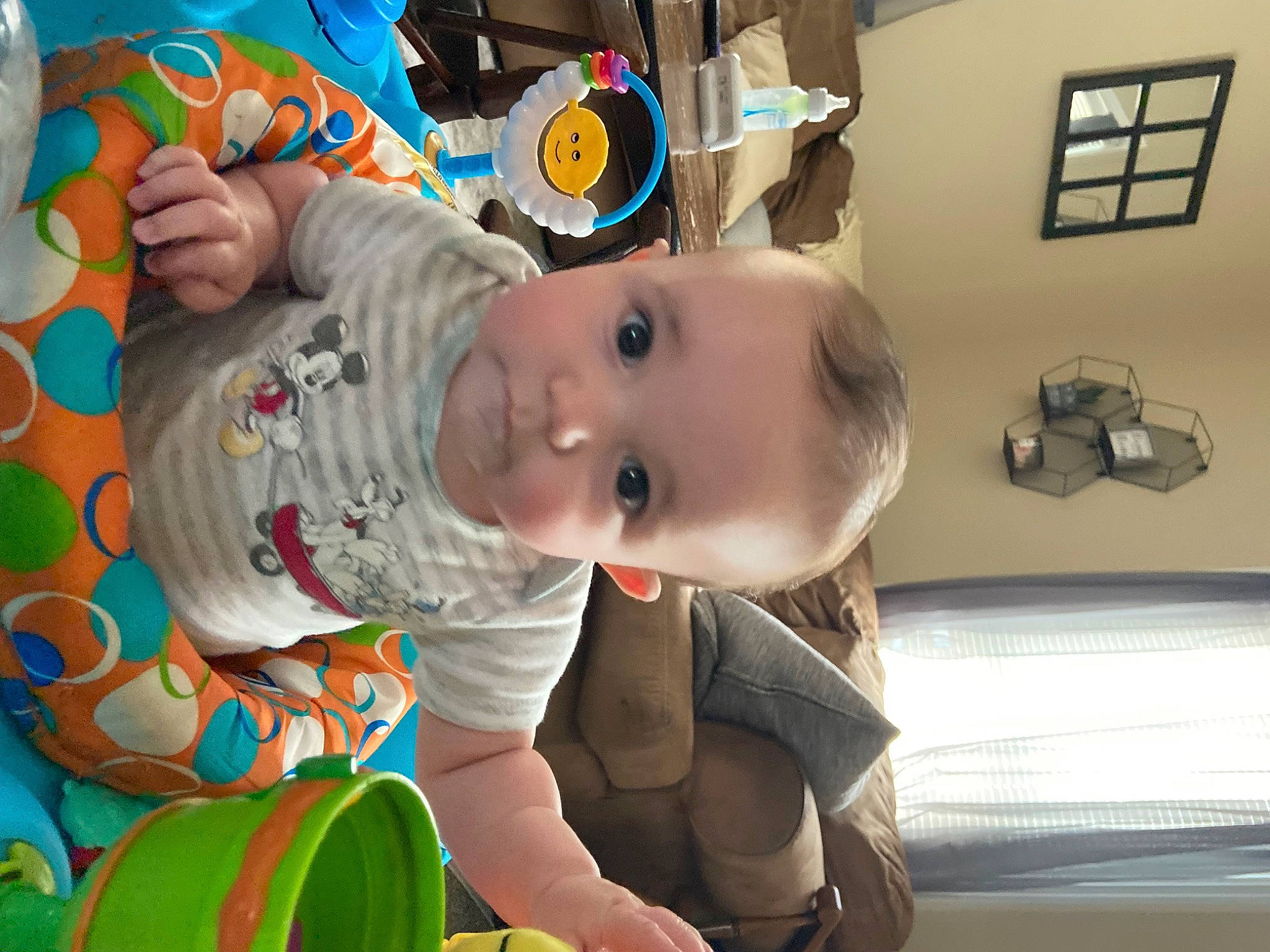 Daxton is registered to the contest to win money with this photo: baby, baby_products, baby_safety, baby_toddler_clothing, baby_toys, cheek, child, fun, happy, mouth, person, play, room, sitting, smile, toddler