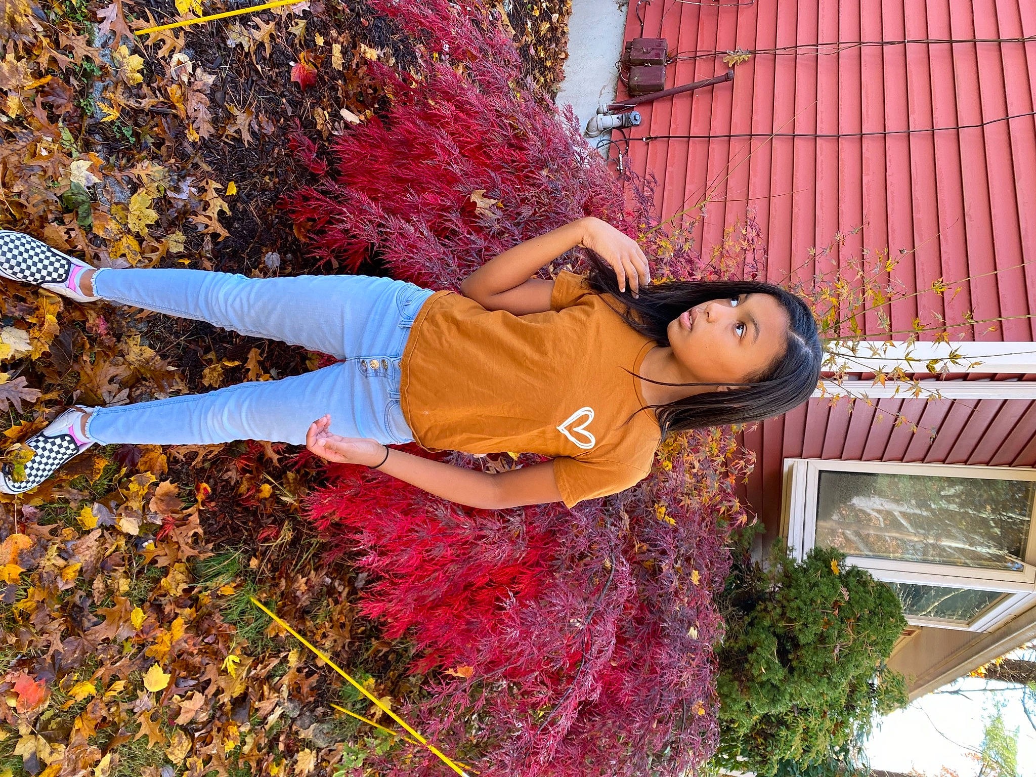 Kiana is registered to the contest to win money with this photo: fun, grass, happy, human_leg, leg, leisure, long_hair, magenta, orange, people_in_nature, person, pink, plant, purple, red, street_fashion, textile, thigh, tree, trunk