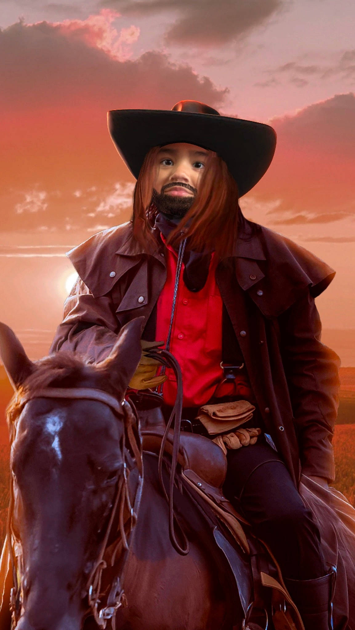 Melany is registered to the contest to win money with this photo: beauty, cloud, flash_photography, happy, hat, headgear, headwear, horse, horse_supplies, horse_tack, human, jacket, landscape, leather_jacket, liver, mammal, outerwear, person, sky, sun_hat