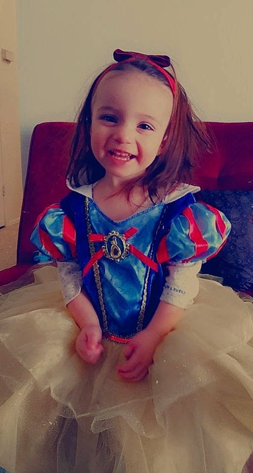 Kalicia joined the competition — help win amazing prizes! baby_toddler_clothing, cheek, dress, eye, face, facial_expression, hair, hairstyle, happy, head, human_body, iris, joy, mouth, organ, person, purple, shoulder, skin, sleeve