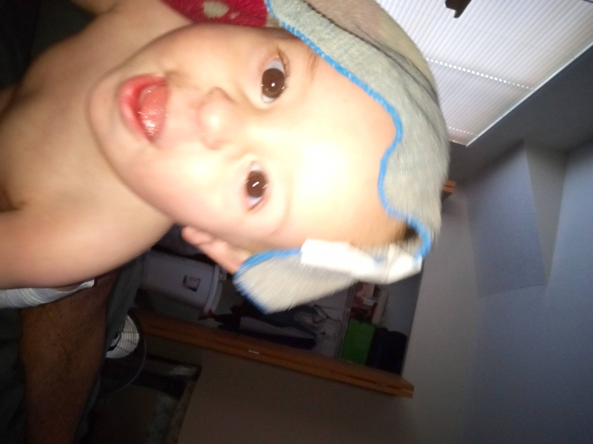 Kol is registered to the contest to win money with this photo: baby, baby_toddler_clothing, cheek, chest, child, ear, eye, eyebrow, eyelash, forehead, headgear, iris, jaw, lip, mouth, neck, nose, person, skin, smile