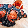 Daemon King Vela is registered to the contest to win money with this photo: newborn, baby, pacifier, blanket, football, plush_toy, sleeping, hat, infant, soft, cozy, child, wrapped, cute, resting, indoors, face, comfort, toy, bed
