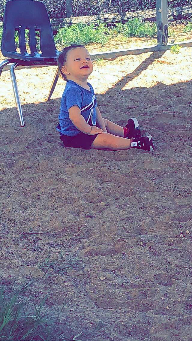 Leonides joined the competition — help win amazing prizes! child, fun, grass, leg, leisure, outdoor_play_equipment, park, person, plant, play, playground, public_space, recreation, sitting, smile, summer, swing, toddler, tree, vacation