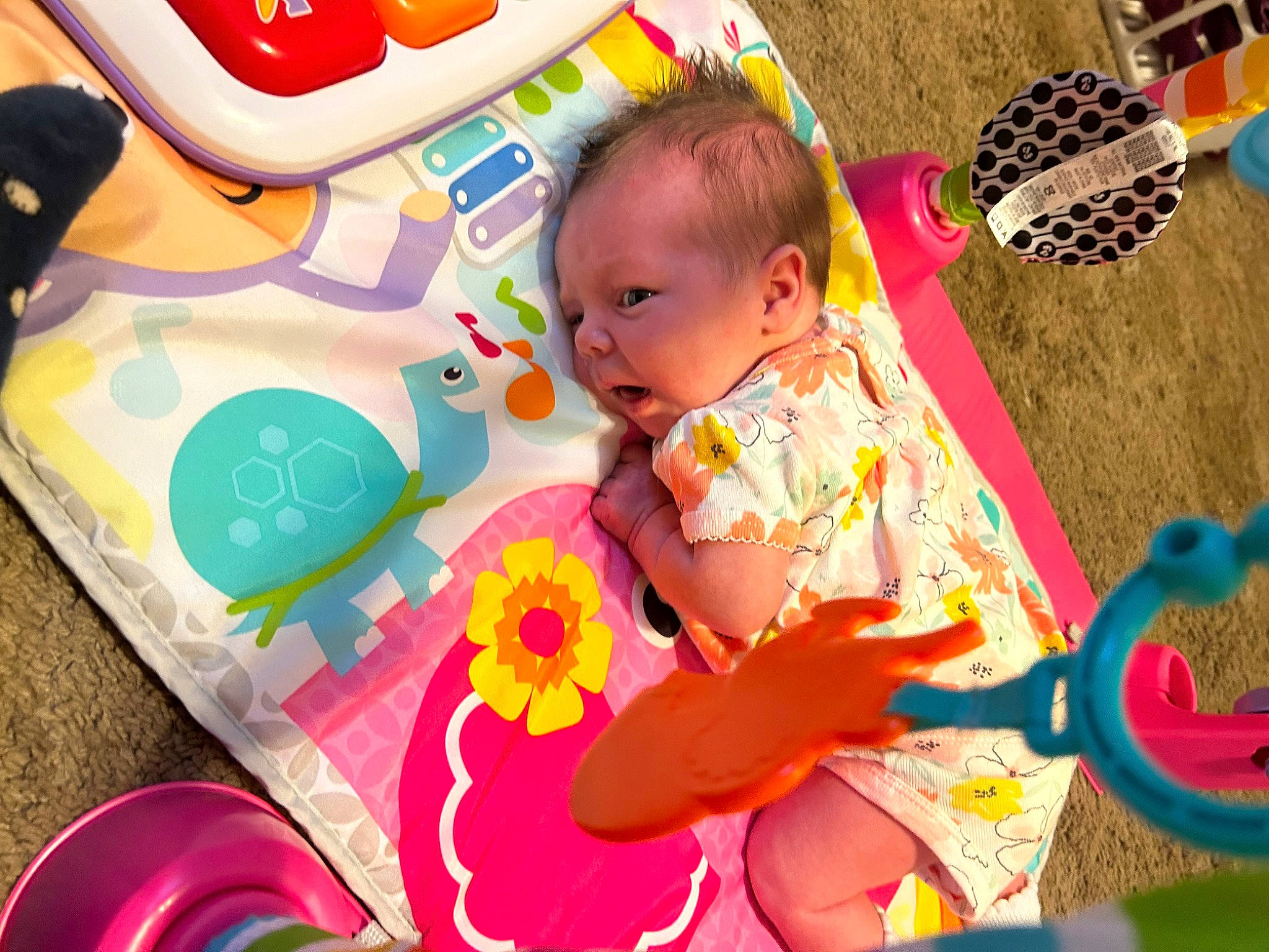 Laura joined the competition — help win amazing prizes! baby, baby_playing_with_toys, baby_products, baby_toddler_clothing, baby_toys, child, comfort, fun, happy, leisure, pattern, person, play, product, room, sitting, toddler, toy, vacation, yellow