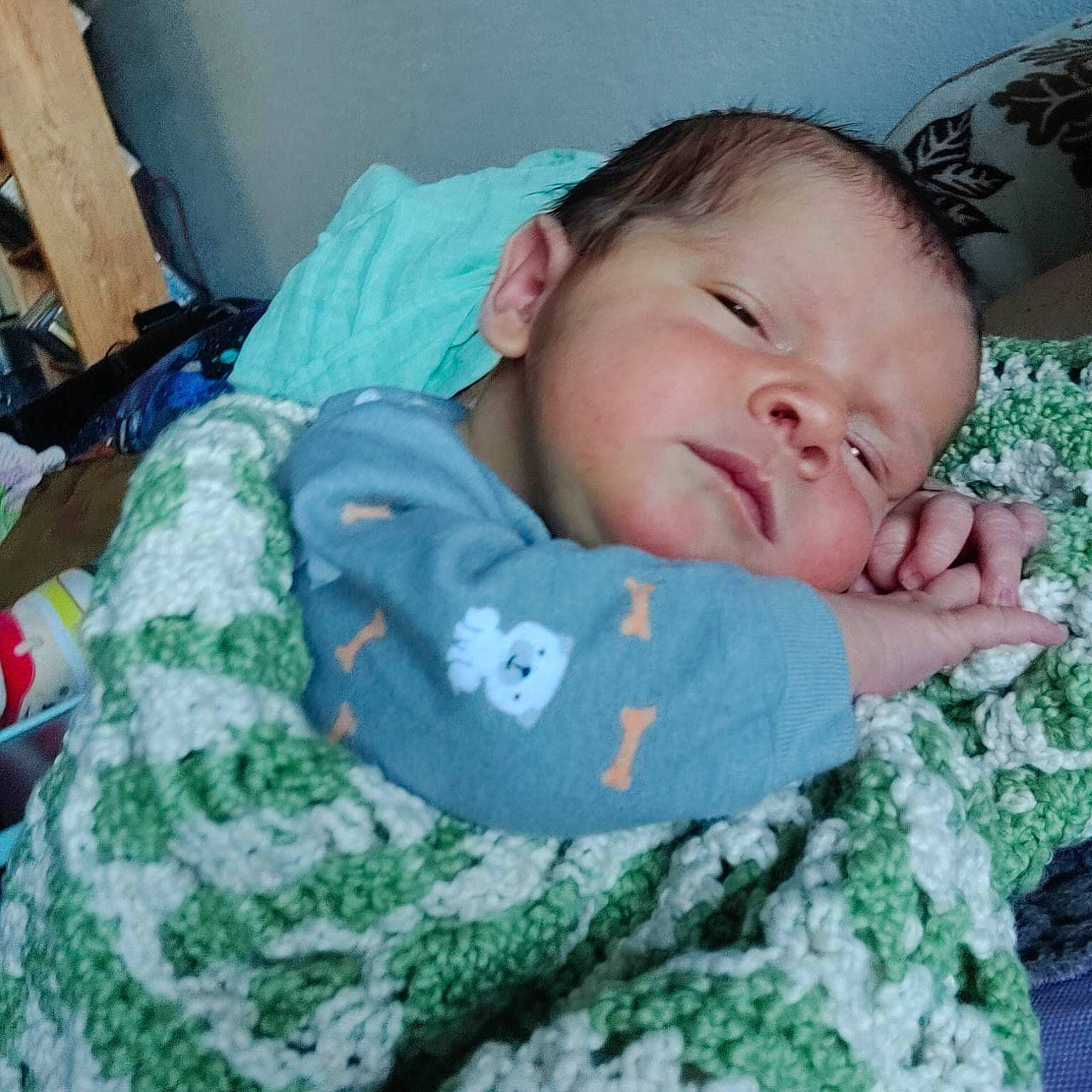 Elton is registered to the contest to win money with this photo: baby, baby_products, baby_sleeping, baby_toddler_clothing, bedtime, cheek, child, comfort, grass, head, linens, nap, pattern, person, room, sitting, sleep, sleeve, textile, toddler