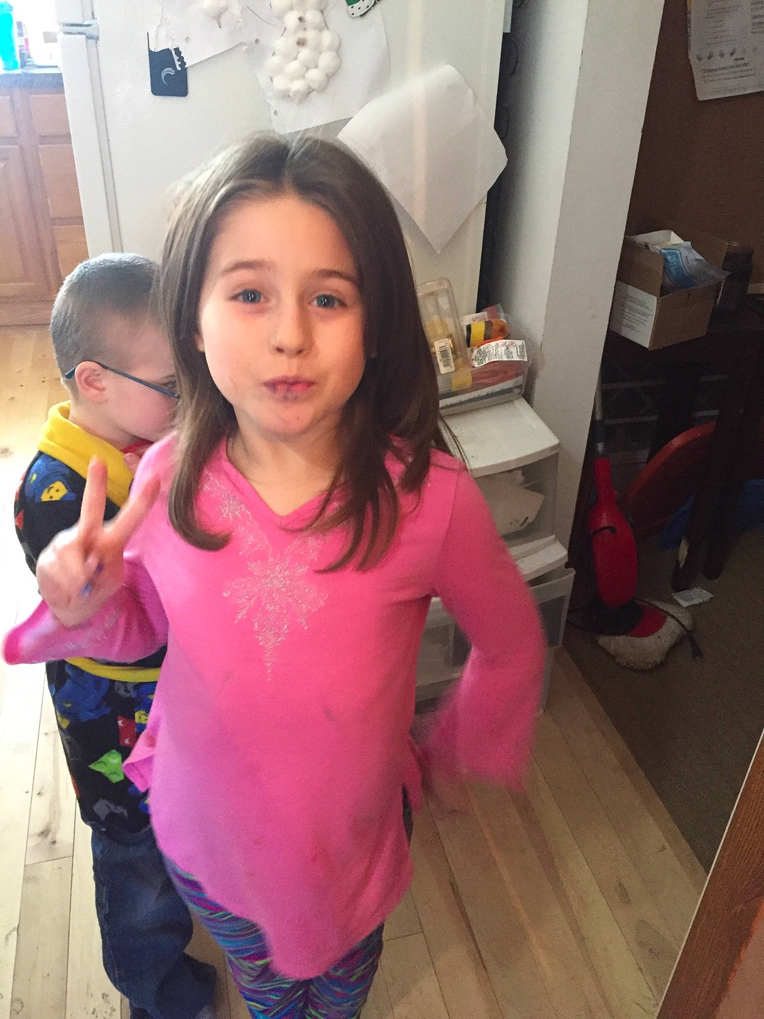 Kali joined the competition — help win amazing prizes! child, daughter, face, fun, head, long_hair, person, pink, shoulder, skin, smile, t_shirt, toddler