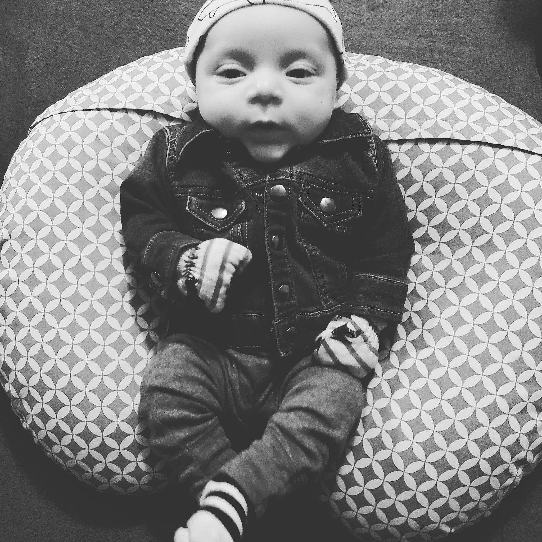 Adelaide joined the competition — help win amazing prizes! arm, baby, beanie, black, black_and_white, cap, child, comfort, flash_photography, fun, grass, happy, knit_cap, monochrome, monochrome_photography, pattern, person, sitting, stock_photography, style