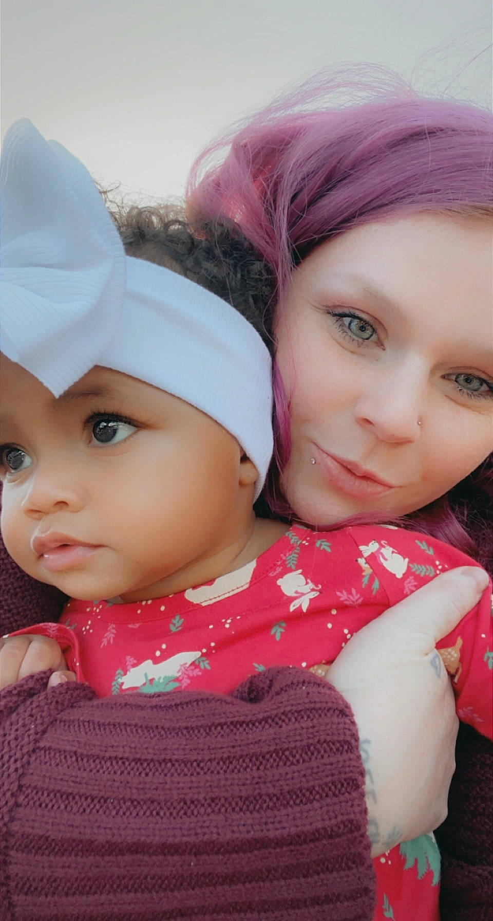 Ryleah joined the competition — help win amazing prizes! baby, baby_toddler_clothing, cap, cheek, child, eye, eyelash, fashion_accessory, fun, happy, lip, magenta, nose, pattern, person, pink, portrait_photography, skin, toddler, winter