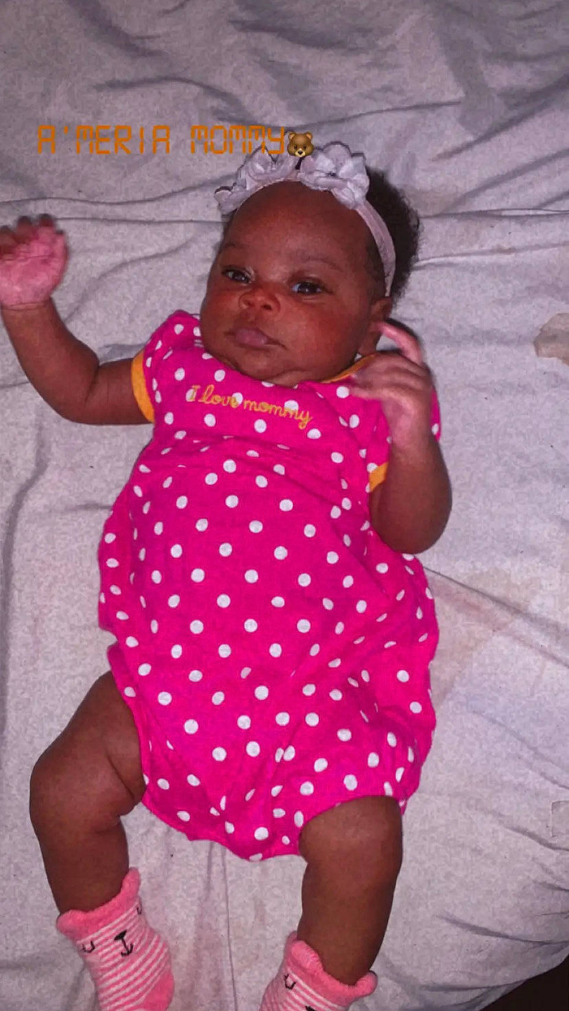 Ameria joined the competition — help win amazing prizes! arm, baby_toddler_clothing, cheek, clothing, dress, face, hair, hand, happy, head, lip, neck, nose, one_piece_garment, person, pink, purple, skin, sleeve, smile