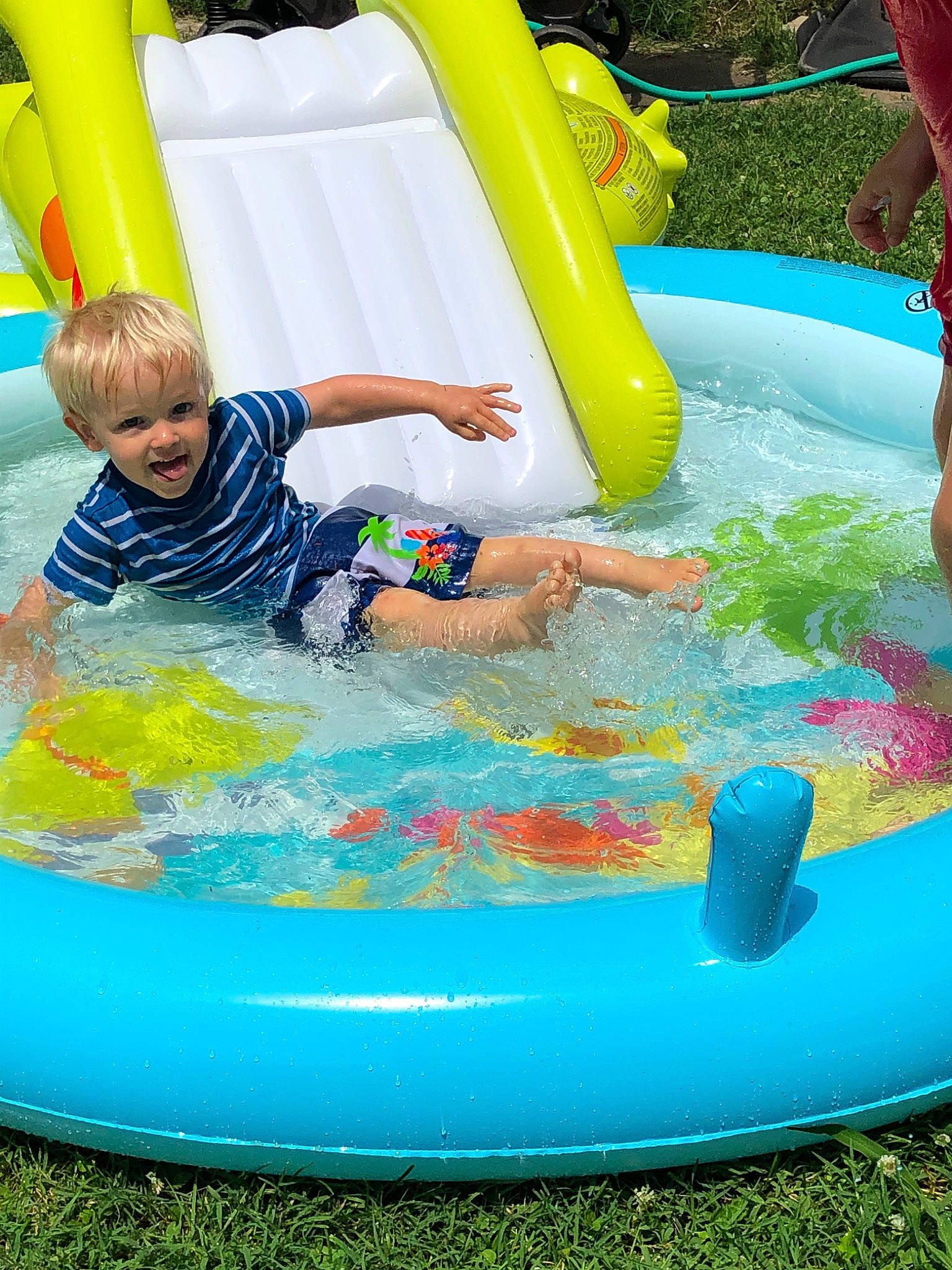 Kristopher joined the competition — help win amazing prizes! aqua, bathing, blue, child, chute, fluid, fun, games, green, inflatable, leisure, leisure_centre, nonbuilding_structure, outdoor_recreation, person, play, recreation, summer, toddler, water