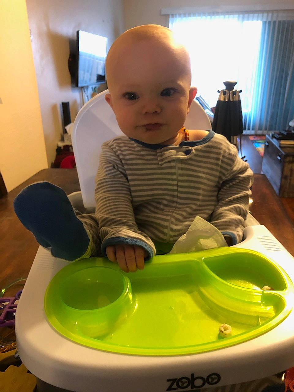 Gideon joined the competition — help win amazing prizes! baby, baby_toddler_clothing, baby_toys, chair, child, circle, curtain, flooring, fun, houseplant, leisure, person, plastic, play, recreation, room, sitting, smile, standing, toddler