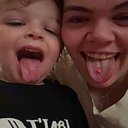 Maxton joined the competition — help win amazing prizes! black_shirt, candid, child, close_up, curly_hair, face, fun, happy, indoor, people, person, piercing, selfie, smiling, tongue, tongue_out, tongue_piercing, tongue_sticking_out, white_shirt, young