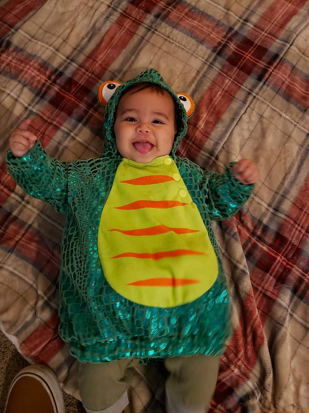 Maxwell joined the competition — help win amazing prizes! baby, baby_products, baby_toddler_clothing, child, event, eye, face, fun, grass, happy, head, leisure, pattern, person, plaid, plant, skin, smile, textile, toddler