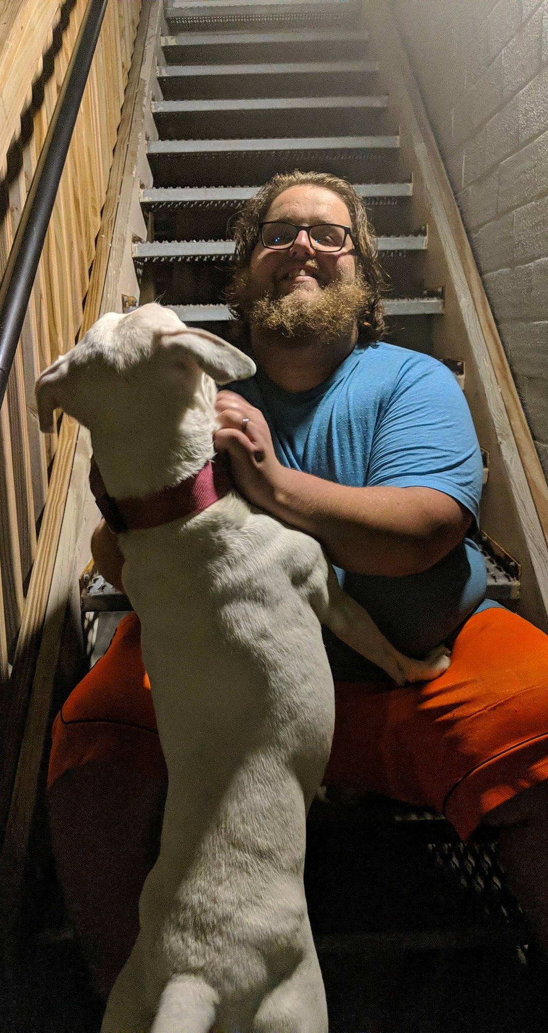 Duo is registered to the contest to win money with this photo: beard, facial_hair, glasses