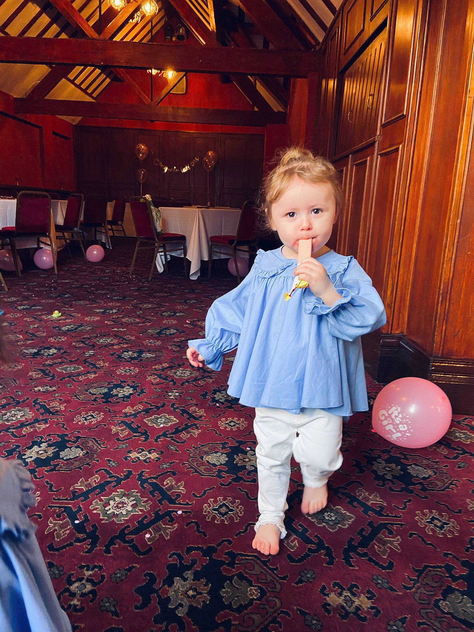 Annie joined the competition — help win amazing prizes! ball, child, person, room, textile, toddler
