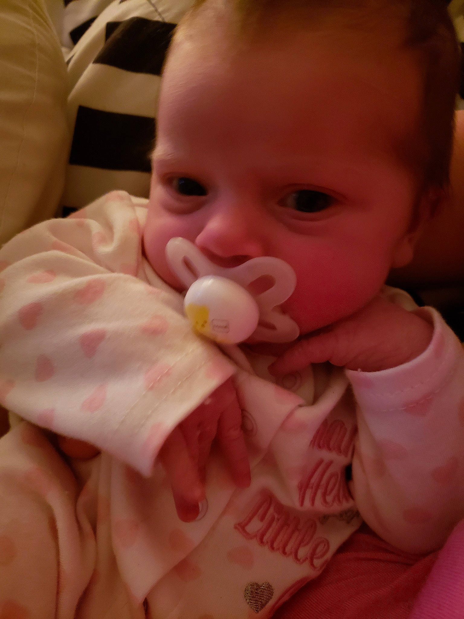 Kaelyn is registered to the contest to win money with this photo: cheek, child, ear, eye, face, finger, girl, hand, head, infant, iris, lip, mouth, nose, person, pink, product, skin, smile, sweetness