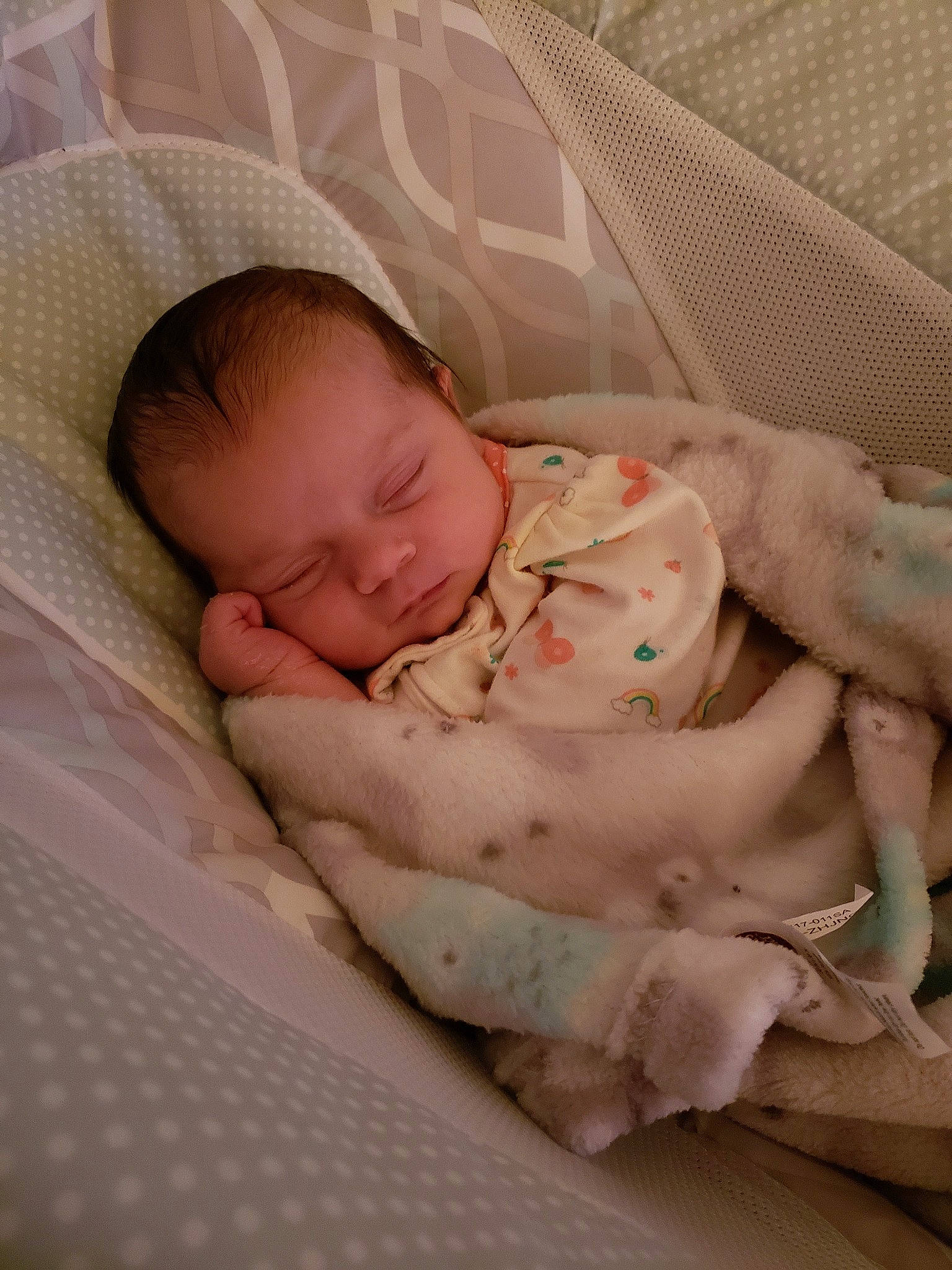 Kaelyn is registered to the contest to win money with this photo: baby_products, bed, bedtime, blanket, cheek, child, childbirth, eye, finger, girl, hand, infant, infant_bed, nap, nose, person, product, skin, sleep, textile