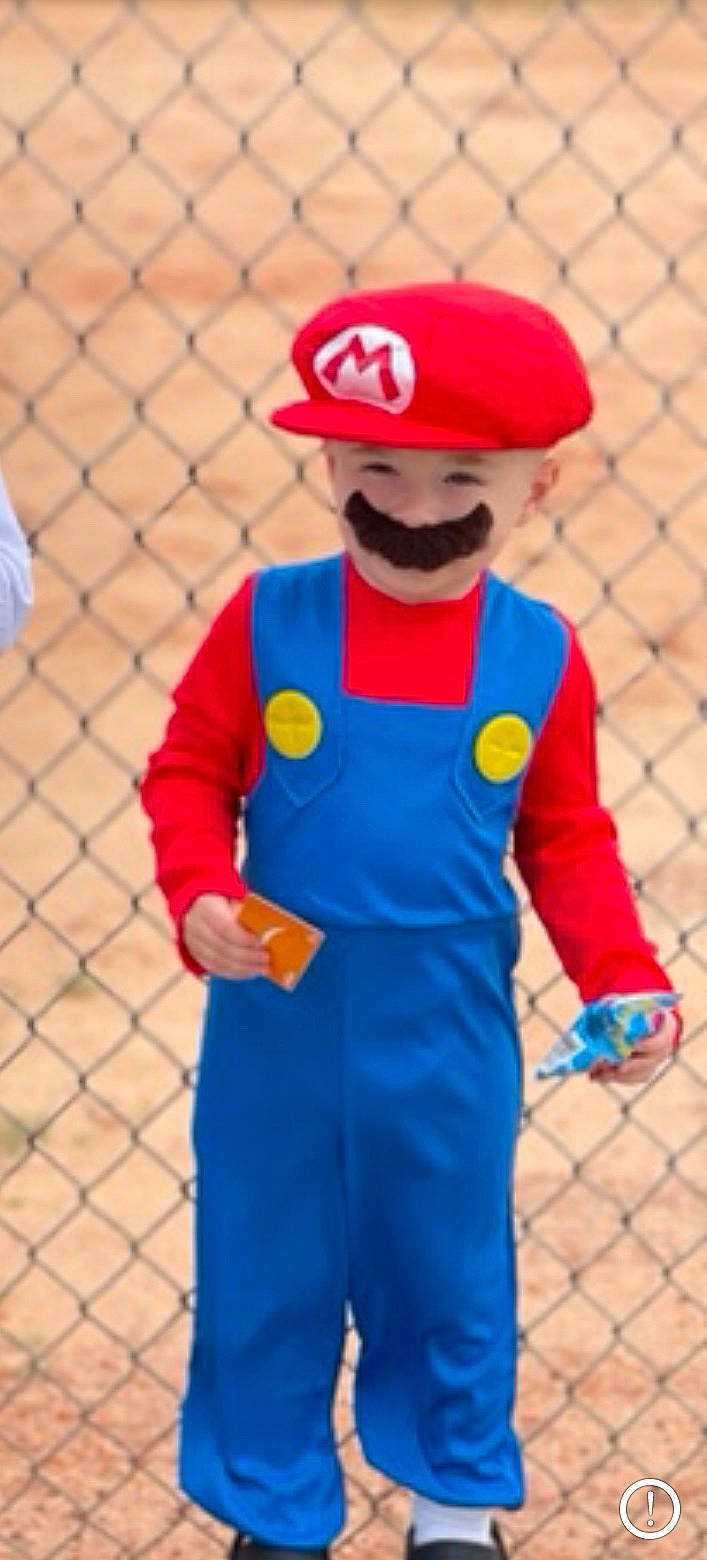 Brendan joined the competition — help win amazing prizes! baseball_cap, cap, child, costume_hat, electric_blue, fence, gesture, headwear, helmet, mario, mascot, orange, person, personal_protective_equipment, player, sleeve, sports_equipment, sports_gear, street_fashion, sunglasses