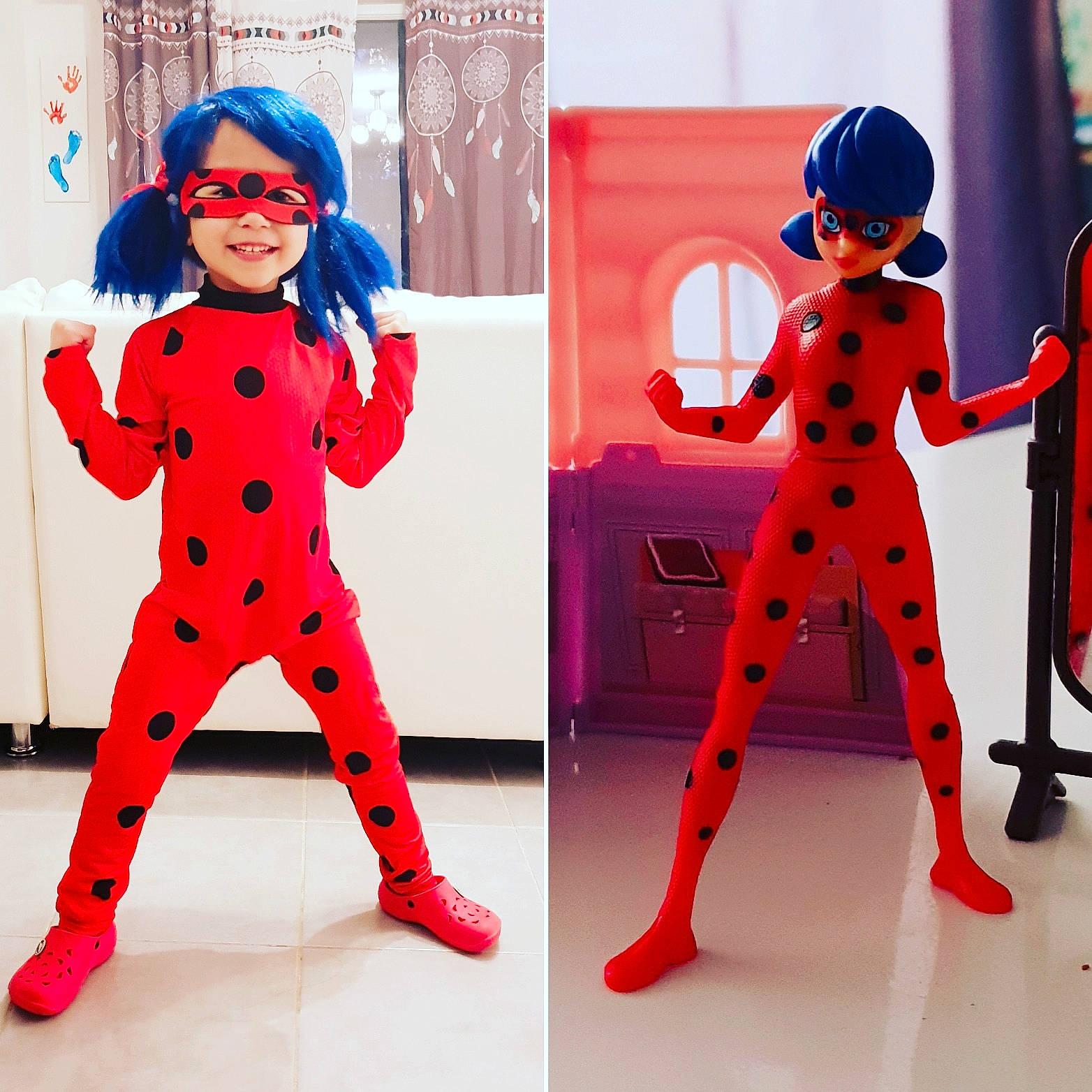 Shaileigh participe au concours pour gagner de l'argent avec cette photo : action_figure, cartoon, costume, design, fictional_character, font, joy, outerwear, pajamas, pattern, person, polka_dot, red, spandex, toy