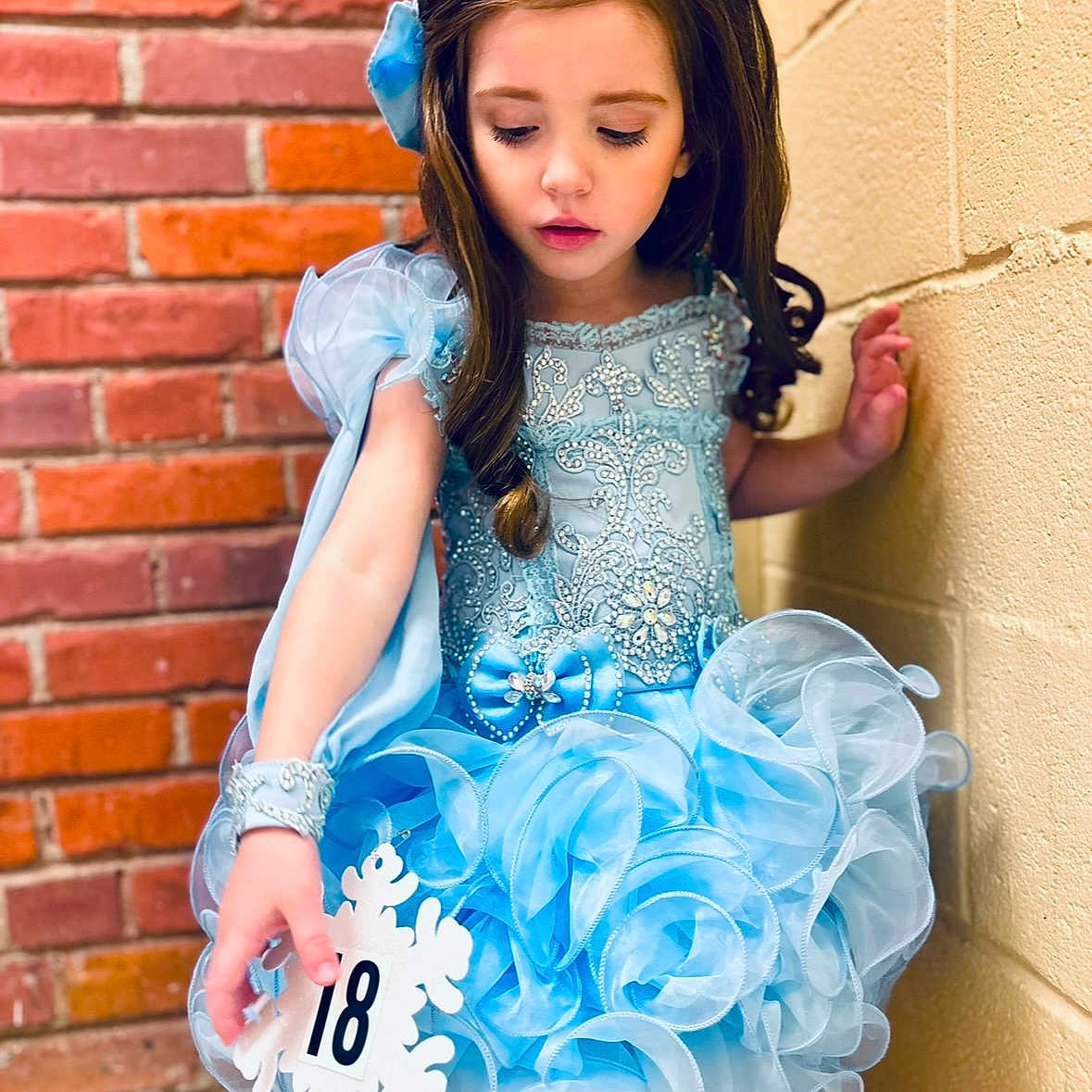 Harper joined the competition — help win amazing prizes! brick, child, clothing, costume, dancing, dress, eveningdress, face, fashion, female, formalwear, girl, hair, head, leisureactivities, person, photography, portrait, sitting, sleeve
