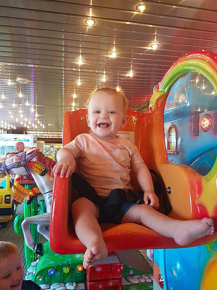 Leo joined the competition — help win amazing prizes! amusement_park, amusement_ride, child, fun, infant, inflatable, leisure, person, play, product, recreation, smile, toddler, toy, vacation