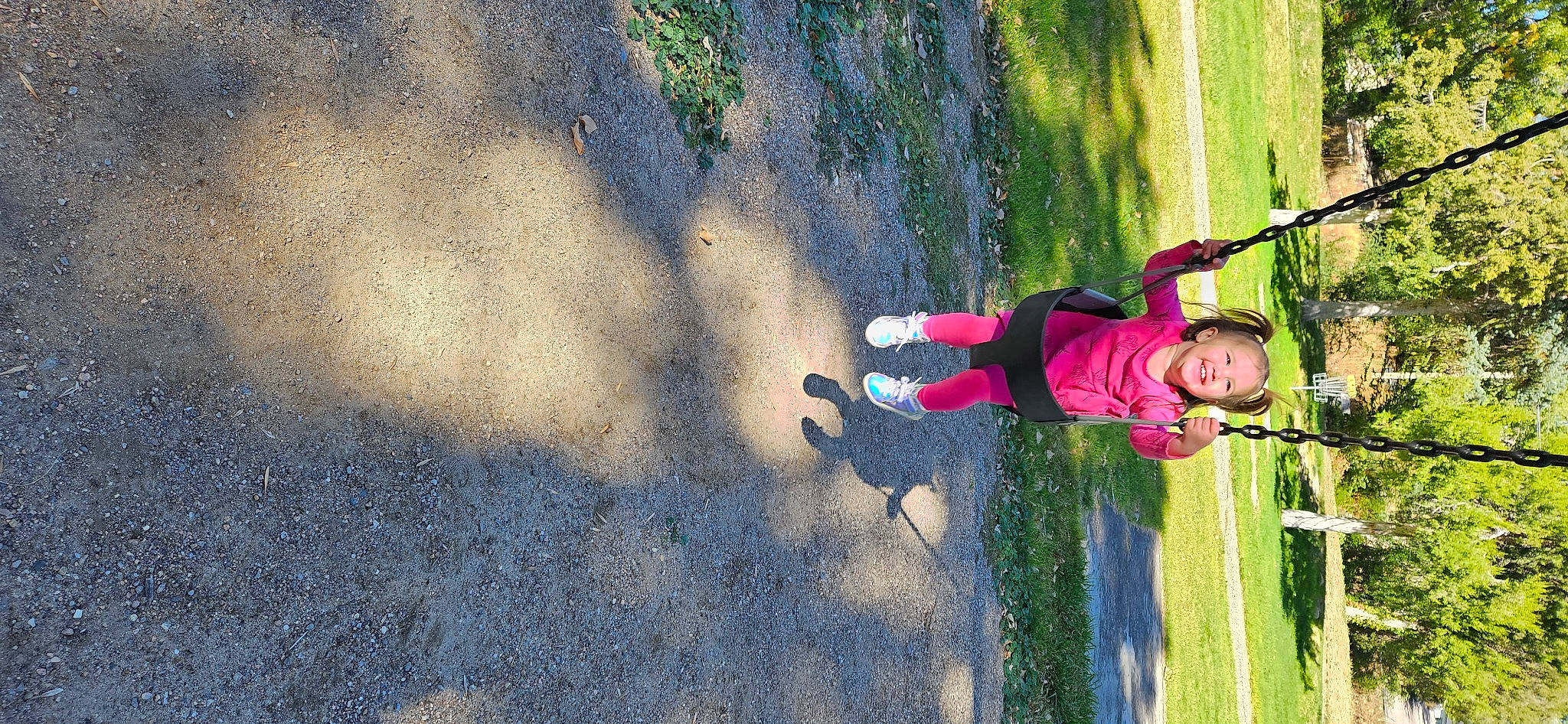 Bailey is registered to the contest to win money with this photo: adventure, asphalt, child, concrete, electric_blue, fun, grass, happy, joy, landscape, leisure, people_in_nature, person, plant, recreation, road_surface, shadow, soil, tar, tints_and_shades