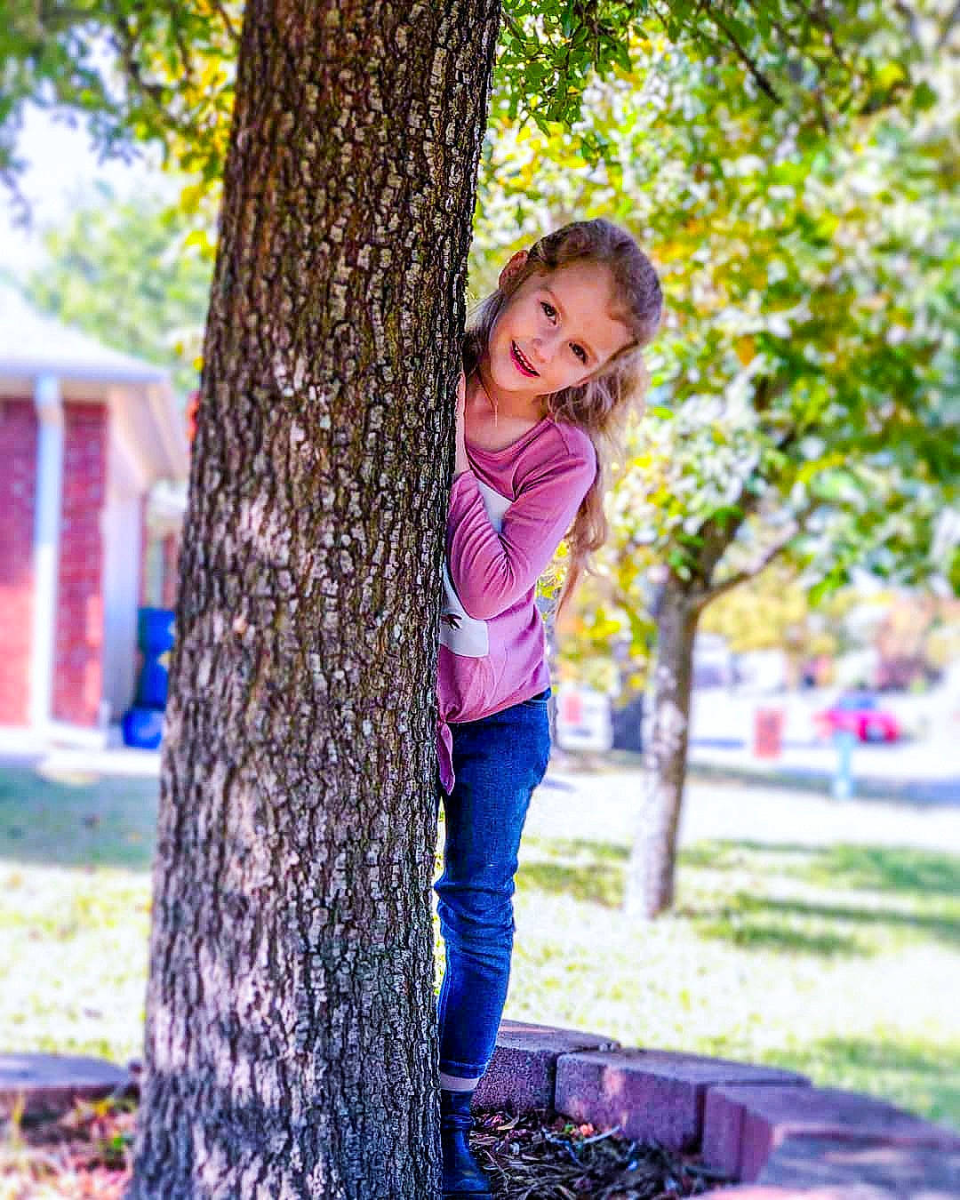 Liberty joined the competition — help win amazing prizes! beauty, branch, child, child_model, grass, green, happy, joy, leaf, people_in_nature, person, photograph, photography, pink, plant, recreation, toddler, tree, trunk, woody_plant