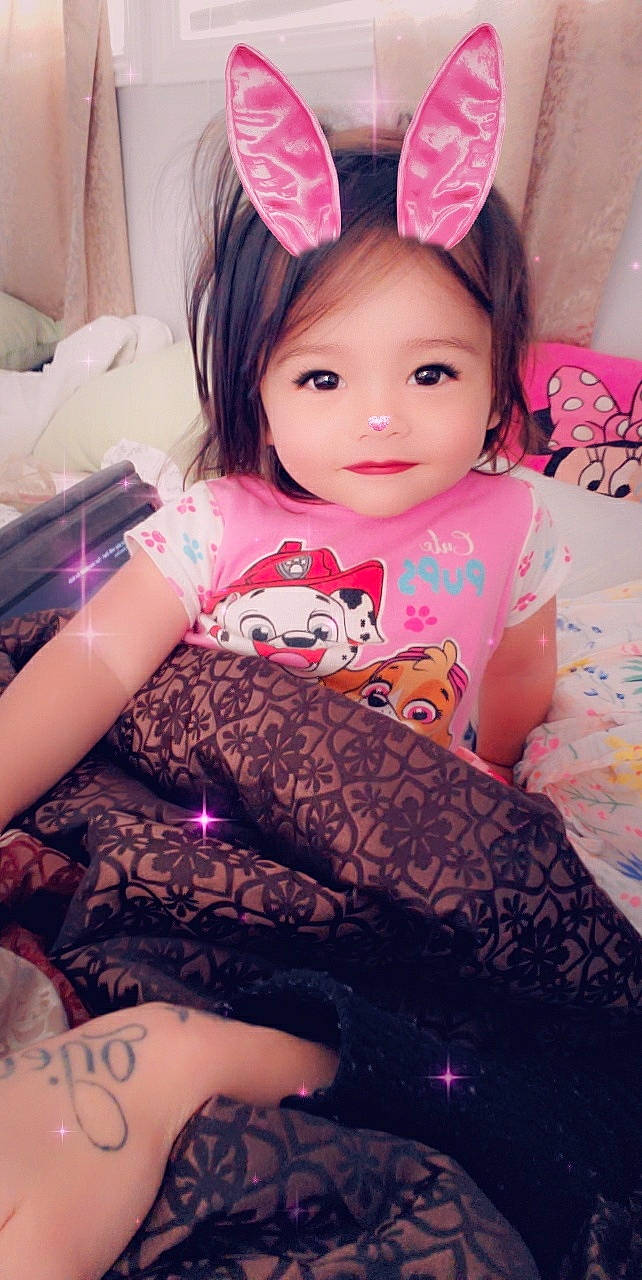 Aiyanna is registered to the contest to win money with this photo: arm, beauty, black_hair, cheek, child, ear, eye, face, head, human, human_body, leg, lip, mouth, neck, person, pink, selfie, skin, thigh