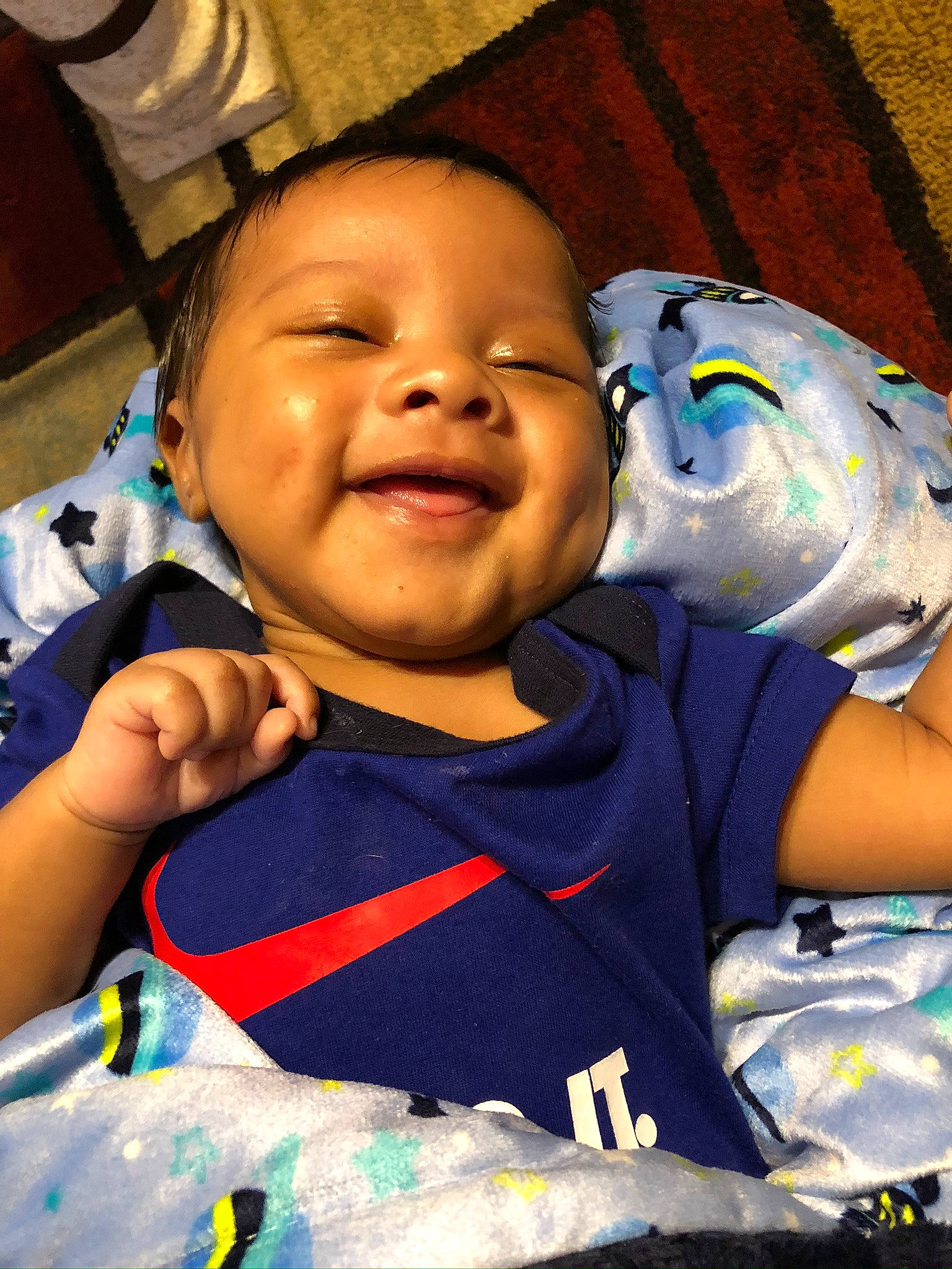 Jr is registered to the contest to win money with this photo: baby, baby_toddler_clothing, cheek, cool, eye, eyebrow, finger, gesture, happy, head, iris, mouth, nose, people, person, product, skin, sleeve, smile, thumb