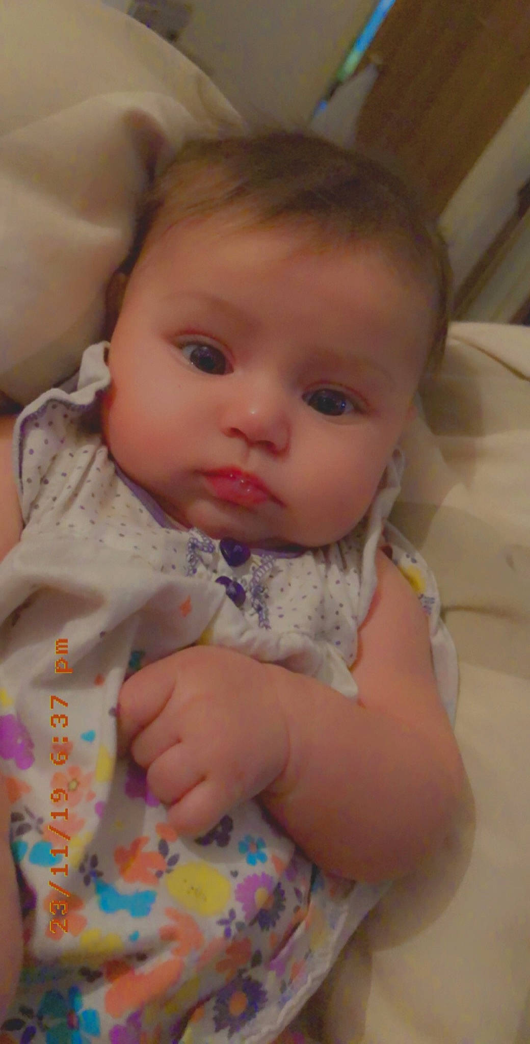 Maliah joined the competition — help win amazing prizes! baby, brown_hair, cheek, child, eye, eyebrow, face, finger, forehead, head, iris, lip, mouth, nose, person, skin, thumb, toddler, toy