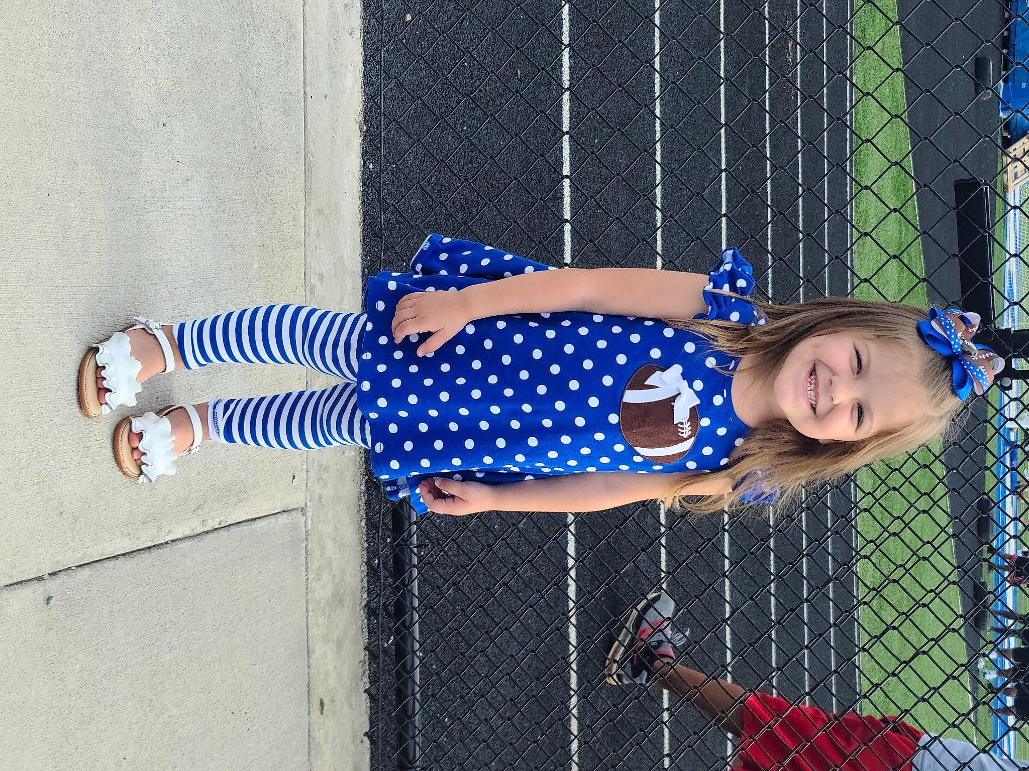 Lorelei joined the competition — help win amazing prizes! azure, blue, dress, electric_blue, fence, fun, happy, human_leg, joy, leg, mesh, pattern, person, red, smile, street_fashion, sunglasses, textile, thigh, waist
