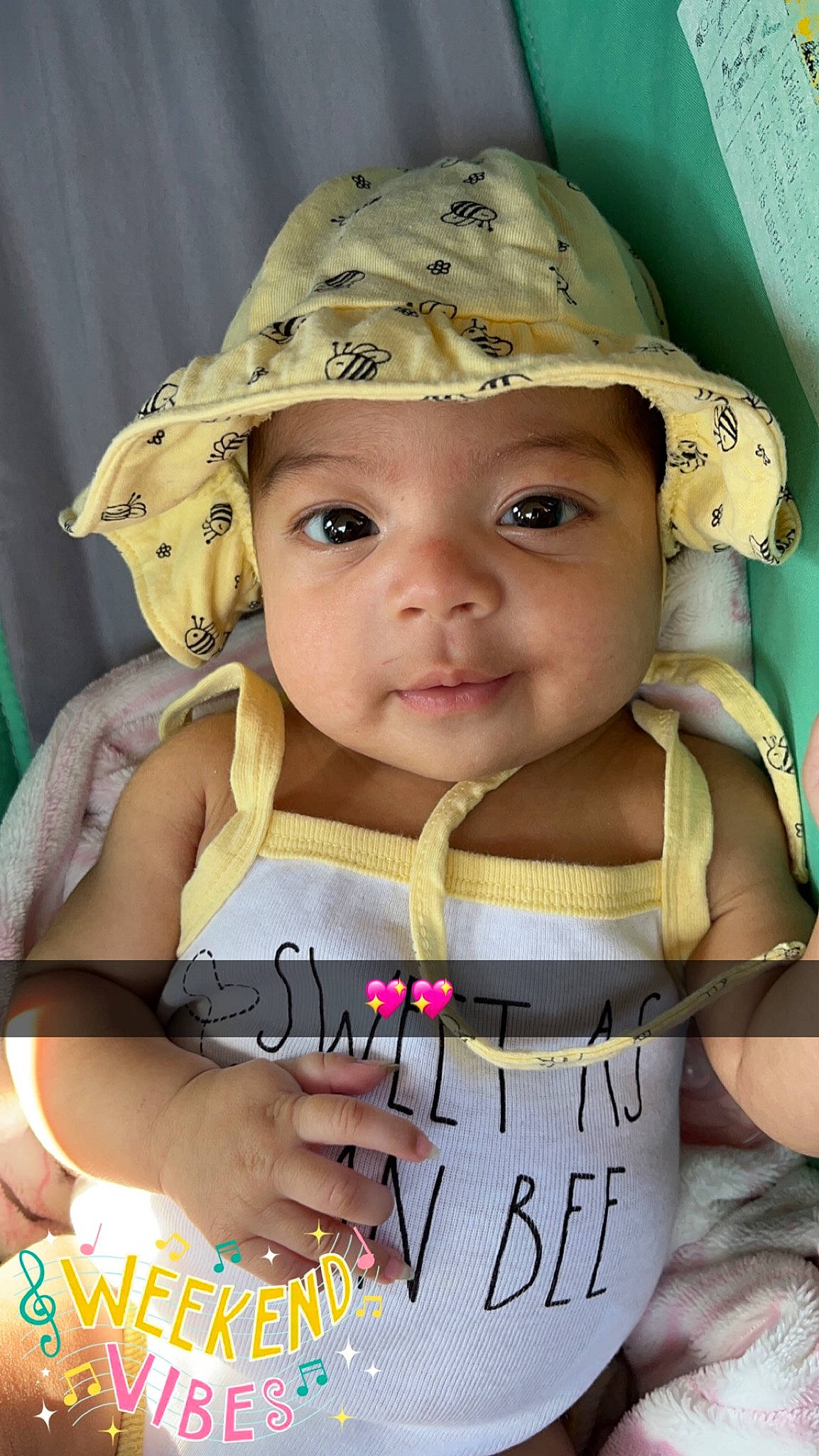 Delani joined the competition — help win amazing prizes! baby, baby_toddler_clothing, cap, cheek, chin, eye, eyebrow, eyelash, face, happy, hat, headwear, iris, lip, mouth, nose, person, product, skin, sleeve