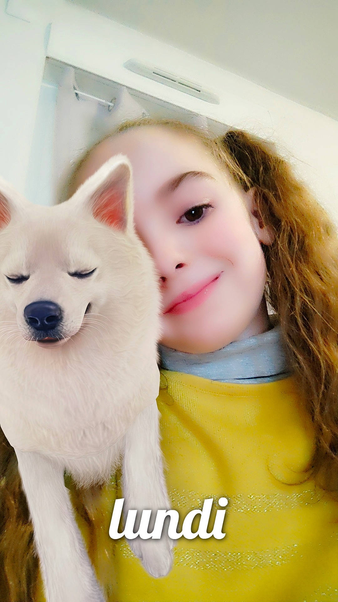 Lana participe au concours pour gagner de l'argent avec cette photo : canidae, carnivore, companion_dog, dog, dog_breed, ear, eye, eyebrow, eyelash, fawn, fur, happy, iris, jaw, neck, nose, person, photo_caption, portrait_photography, smile