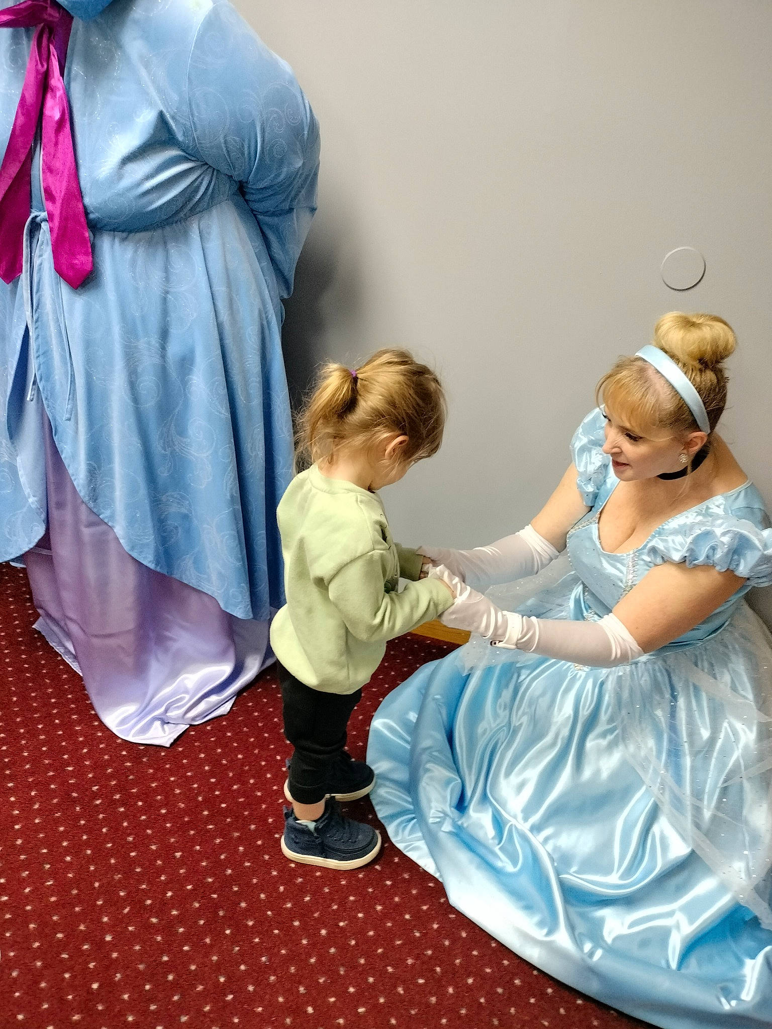 Brielle joined the competition — help win amazing prizes! bridal_accessory, bridal_clothing, costume, electric_blue, event, fashion_accessory, fashion_design, formal_wear, fun, gesture, gown, happy, headpiece, joint, person, pink, purple, room, shoulder, toy