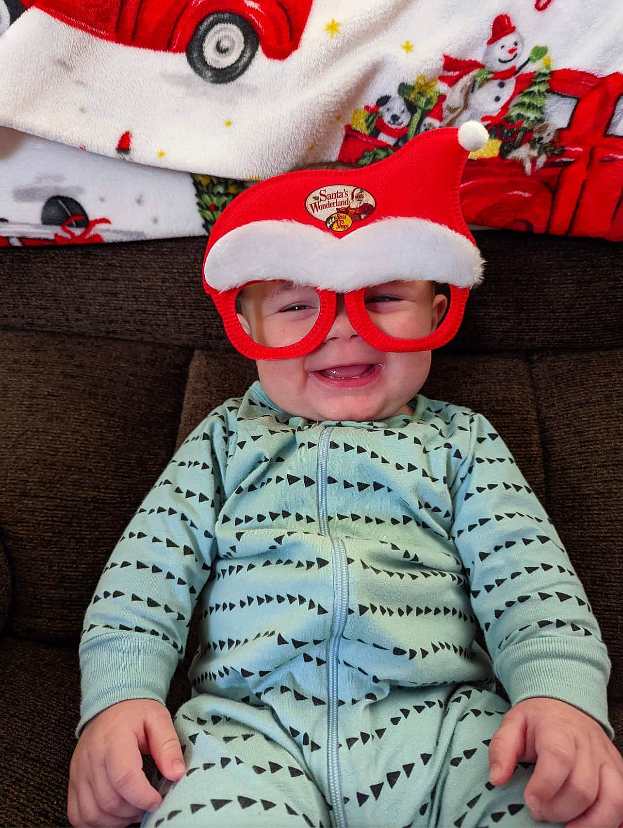 Colby joined the competition — help win amazing prizes! baby, baby_toddler_clothing, cap, child, costume_hat, eyewear, glasses, goggles, green, happy, headgear, headwear, joy, pattern, person, plant, sleeve, sunglasses, t_shirt, textile