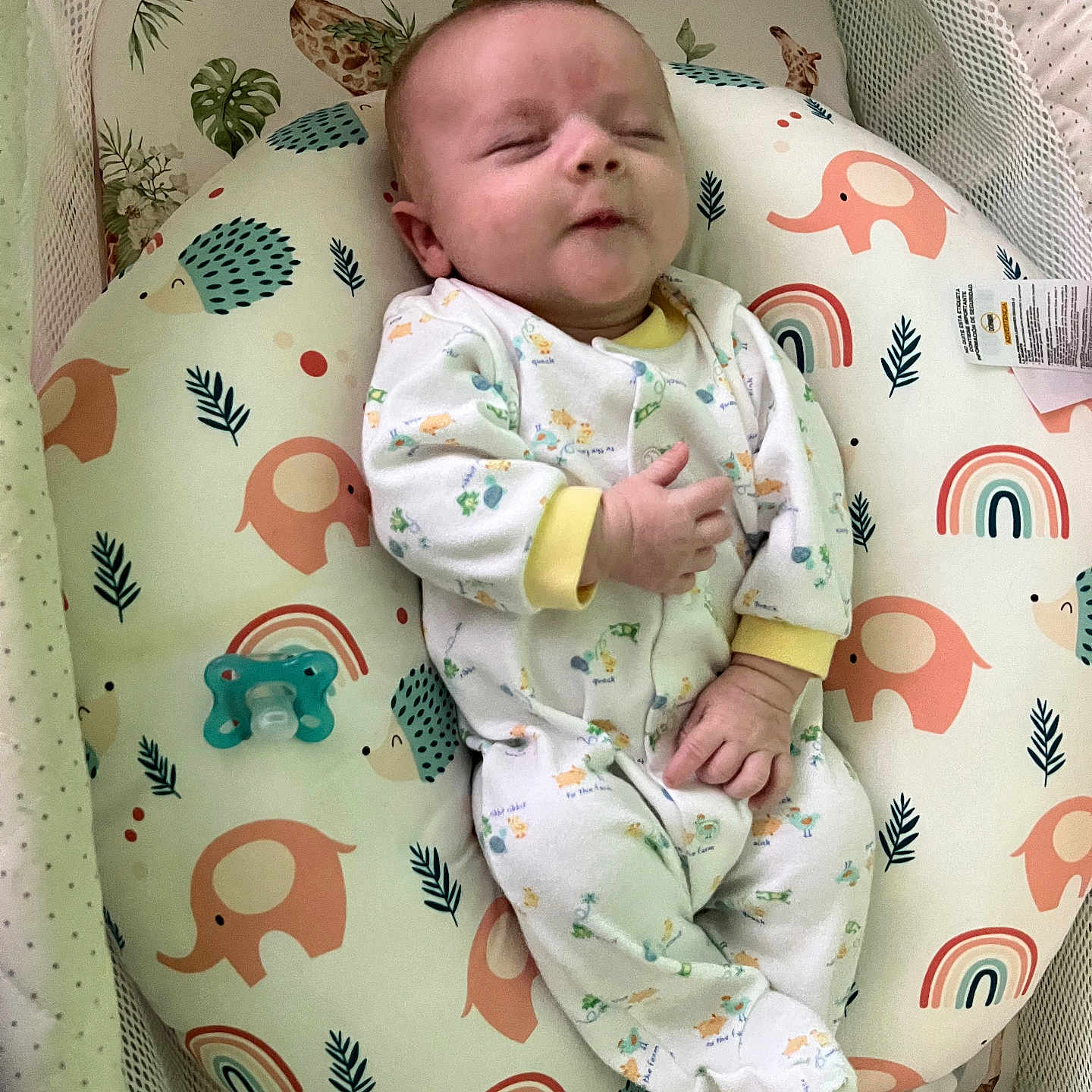 Presley is registered to the contest to win money with this photo: baby, bed, blanket, clothing, cradle, crib, cushion, face, furniture, head, homedecor, infantbed, newborn, pajamas, person, photography, portrait, quilt, sleeping