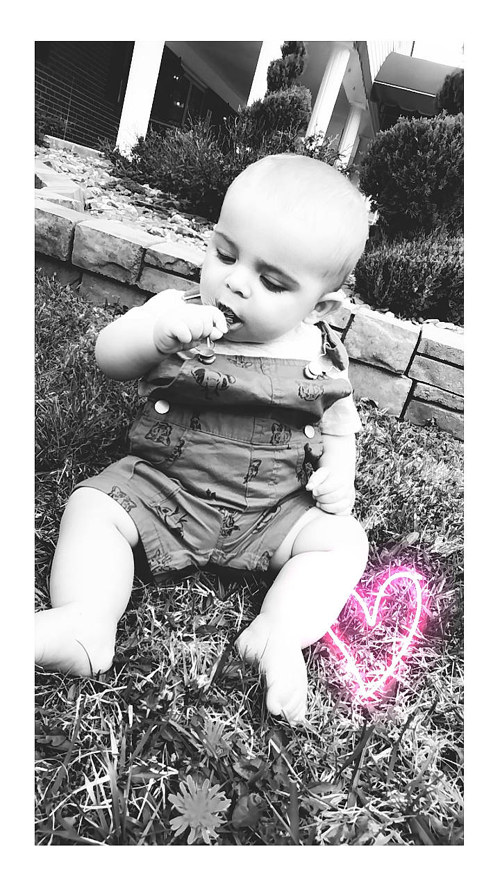 Bentley joined the competition — help win amazing prizes! baby, baby_toddler_clothing, black_and_white, child, doll, flash_photography, grass, happy, human_leg, monochrome, monochrome_photography, pattern, people_in_nature, person, plant, portrait_photography, sitting, style, toddler, toy