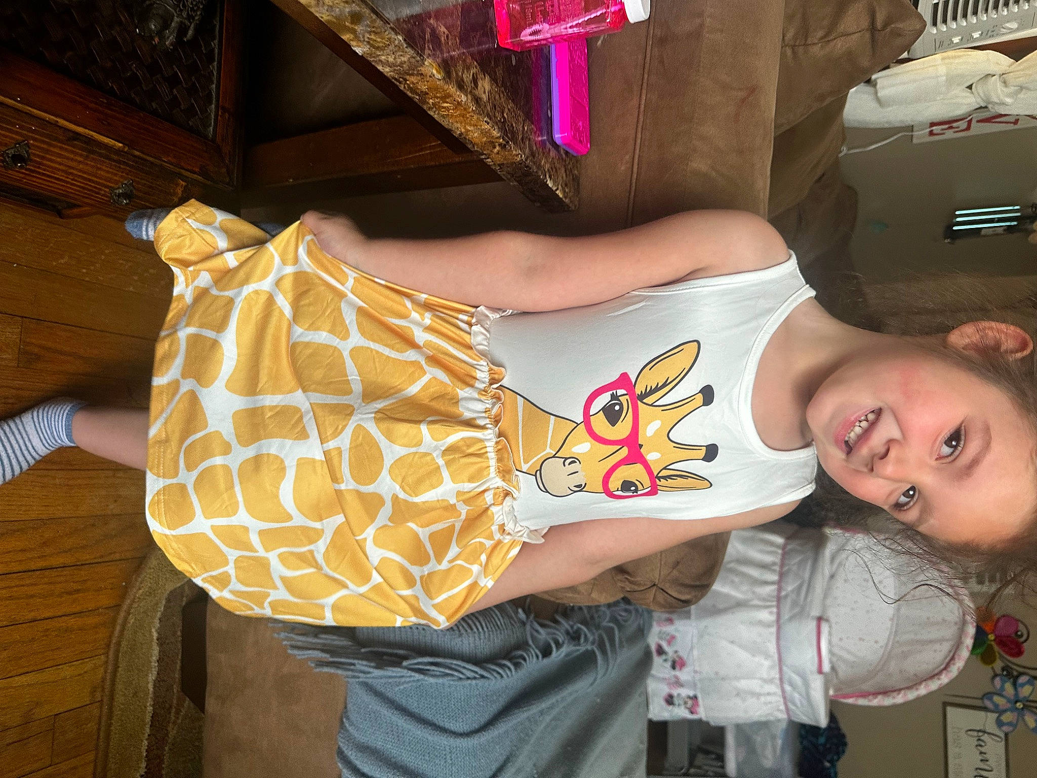 Autumn joined the competition — help win amazing prizes! arm, baby_toddler_clothing, child, fashion_accessory, fun, head, human_leg, joy, linens, pattern, person, room, sleeve, t_shirt, thigh, toddler, visual_arts, wood