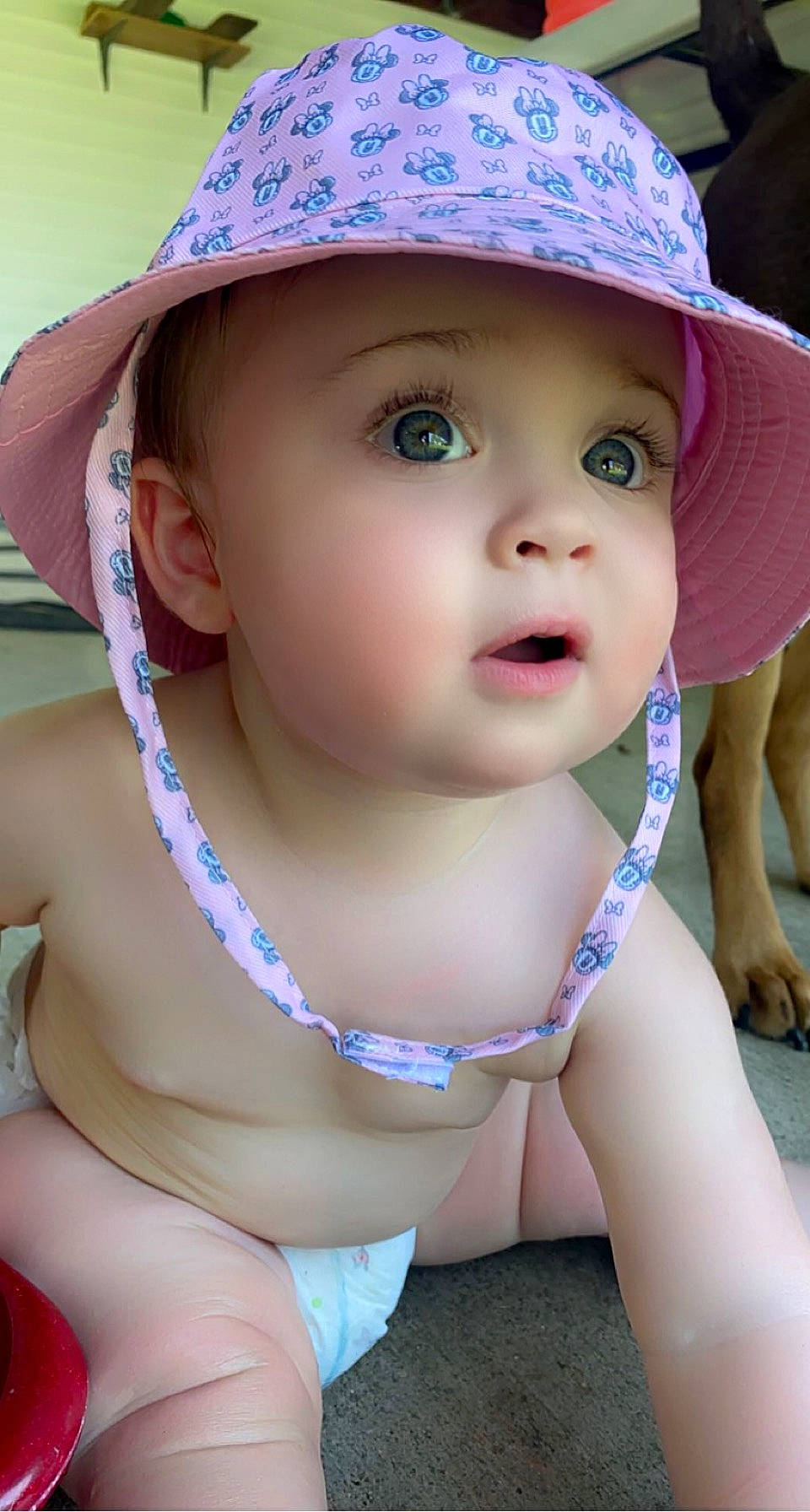 Lauryn joined the competition — help win amazing prizes! baby, blue, cap, cheek, chin, cool, eye, happy, hat, headgear, headwear, lip, mouth, nose, organ, person, photograph, pink, skin, sun_hat